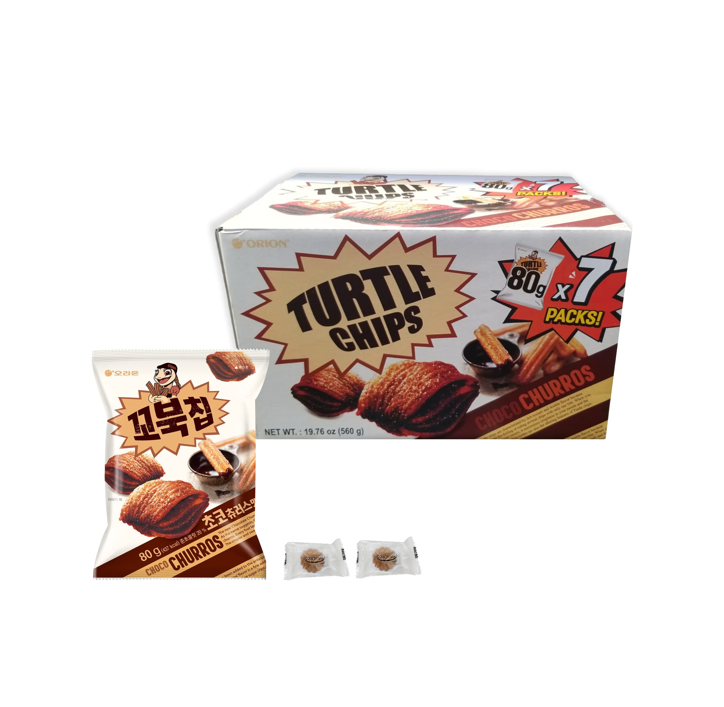ORION Turtle Chip Official Gift Box - Chocolate Flavor (7 Pack) | Perfect for Holidays, Birthdays & Corporate Gifts