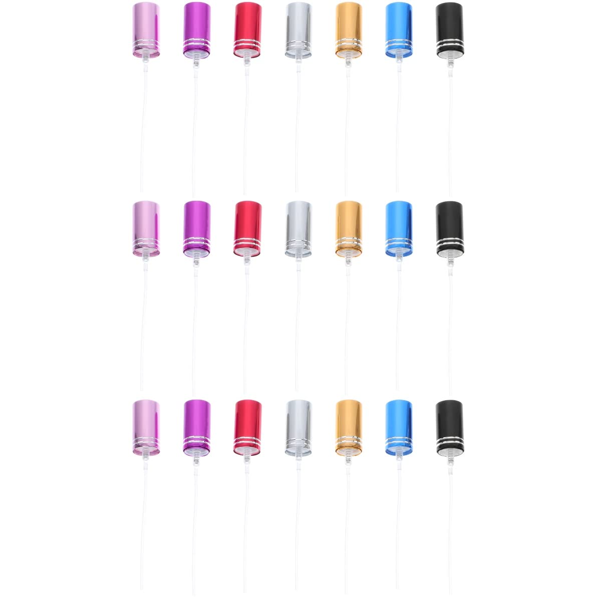 FOMIYES 21 Pcs Fine Mist Sprayer Caps - Replacement Spray Bottle Pump Tops for Essential Oils, Perfumes & Hair Products - Durable Nozzle Heads for Home, Salon & Travel Use