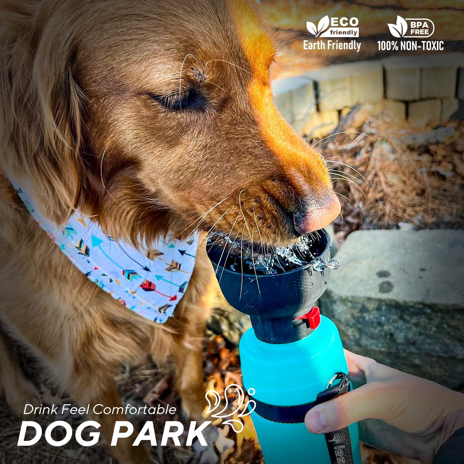 Portable Dog Water Bottle - Leak Proof, Collapsible & BPA Free for Travel, Hiking