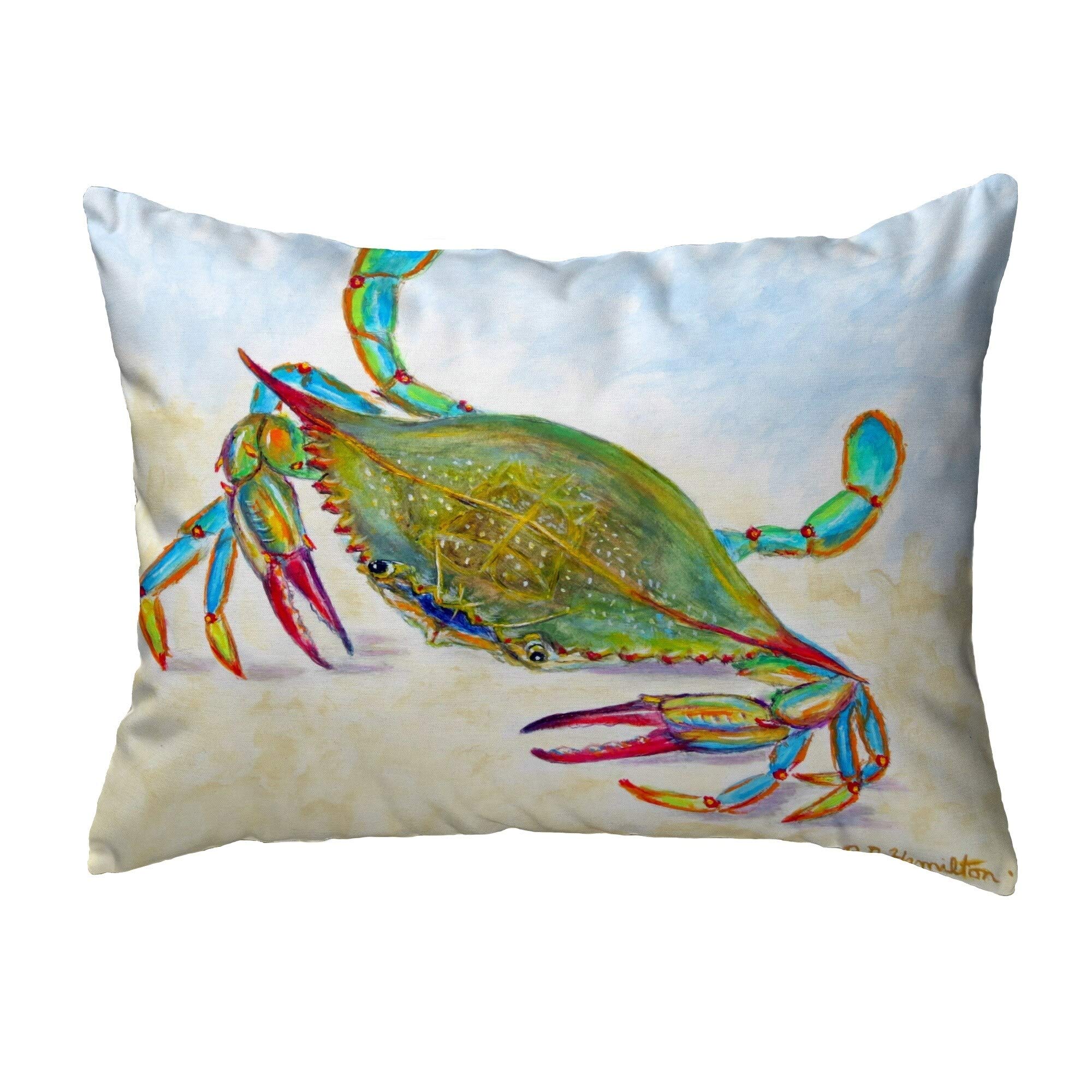 Betsy Drake KS1026 Decorative Throw Pillow 11x14 Inches - Soft Multi-Color Cushion for Sofa, Bed, Living Room & Home Decor