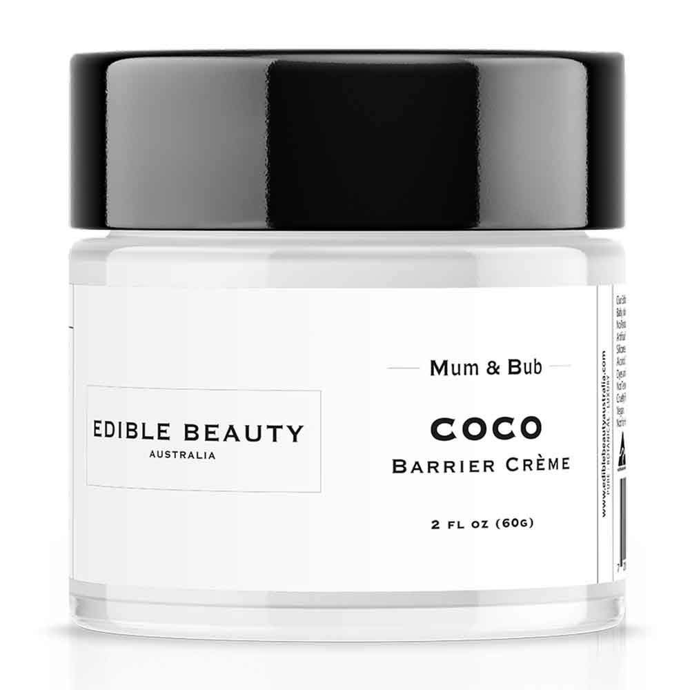 Edible Beauty Mum and Bub Coco Barrier Cream - Organic Baby Diaper Rash Cream for Sensitive Skin | Perfect for Newborns & Toddlers | Use for Diaper Changes, Skin Protection & Moisturizing