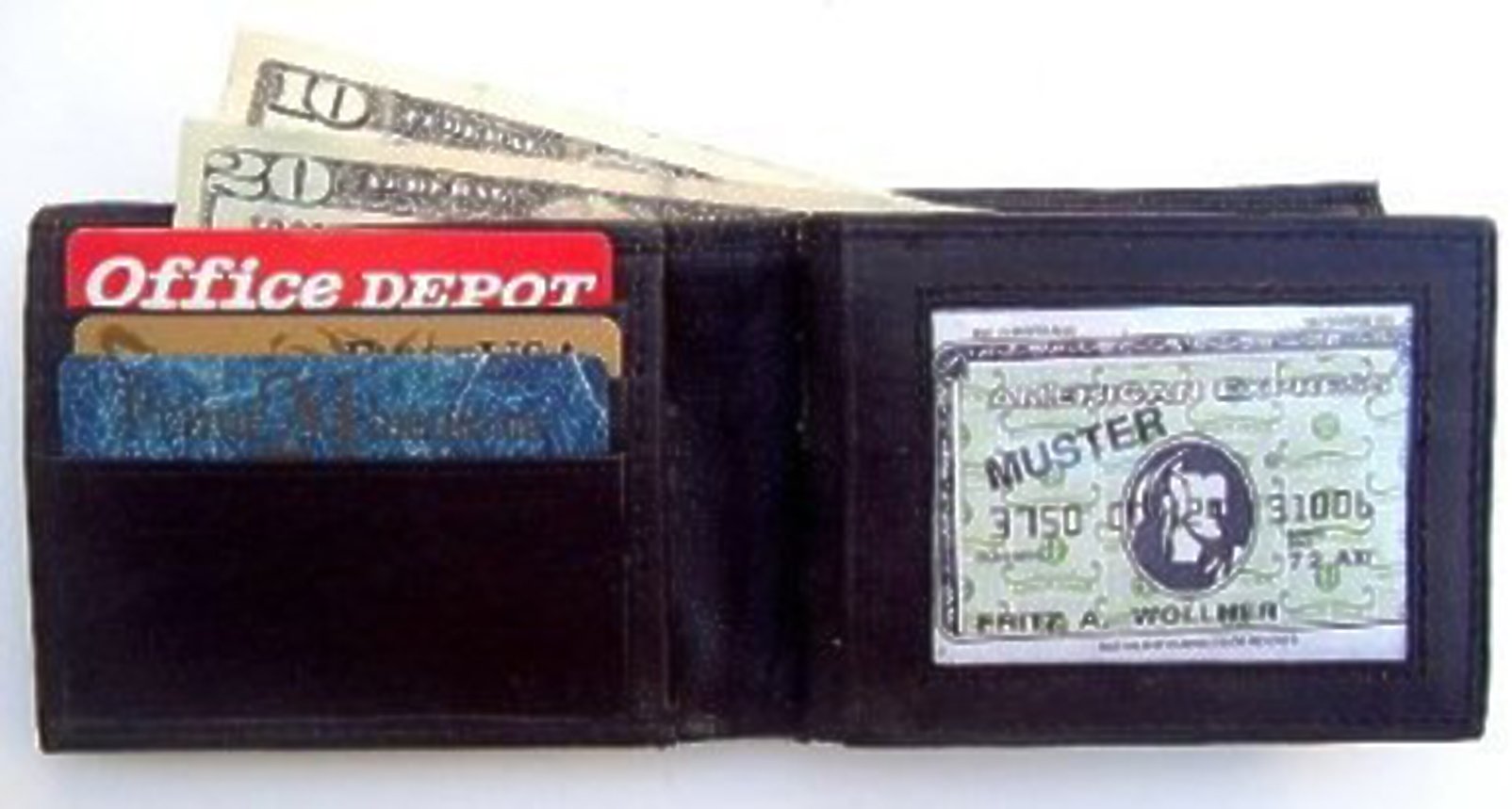 Men's Genuine Black Leather Bifold Wallet with Coin Pouch - Slim RFID Blocking Billfold for Everyday Carry & Travel (756)