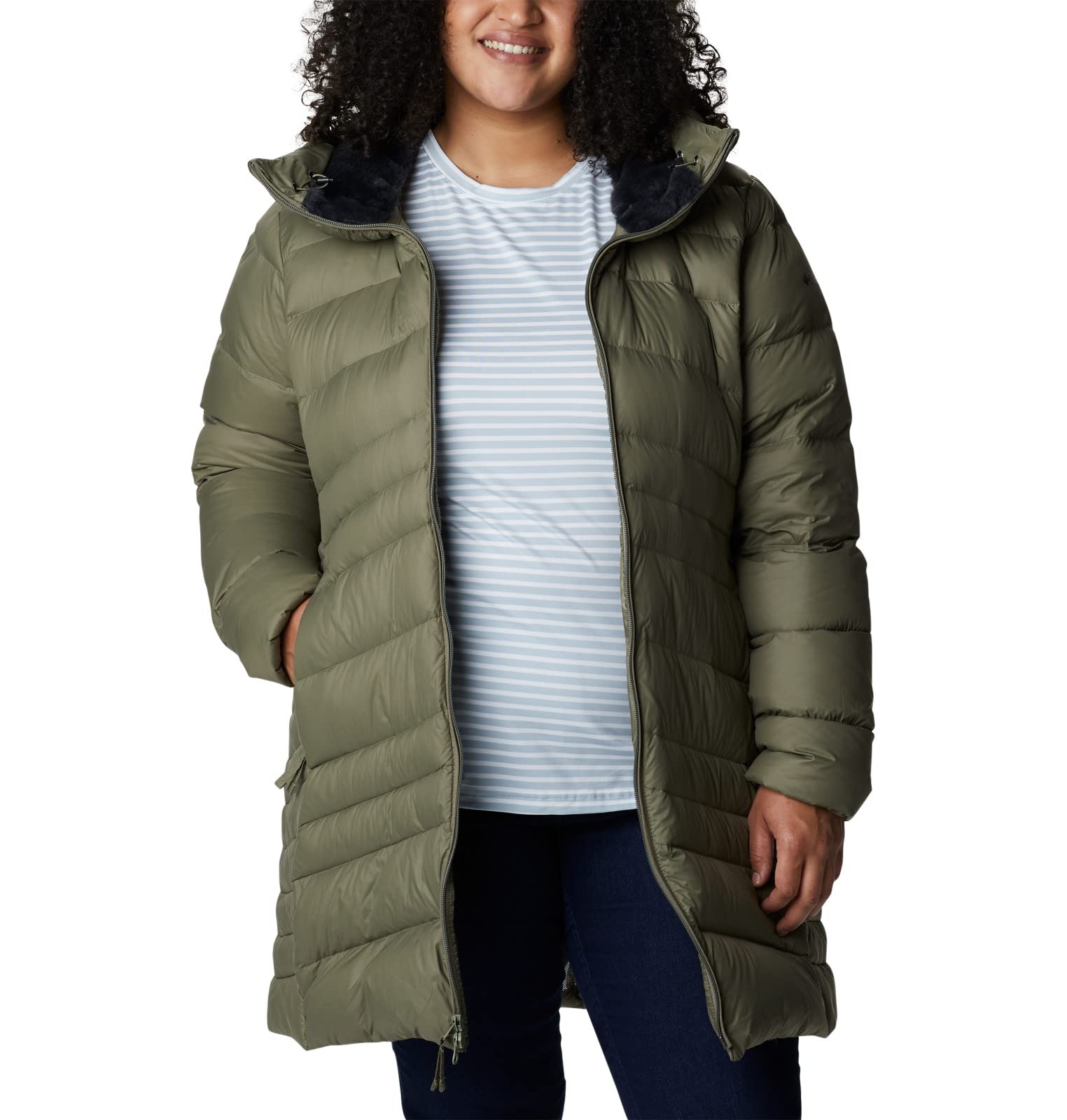 Columbia Women's Autumn Park Down Mid Jacket - Lightweight Warm Winter Coat for Hiking, Travel & Outdoor Activities