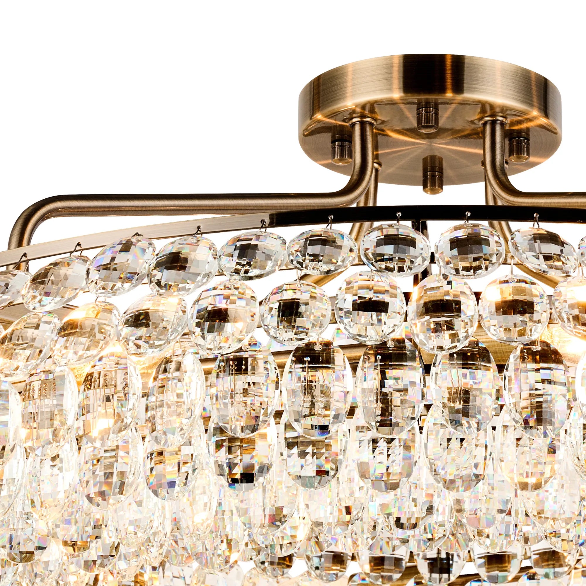 Consten Semi Flush Ring Ceiling Light Fixture with E14 Socket - Perfect for Bedroom, Hallway & Small Space Lighting