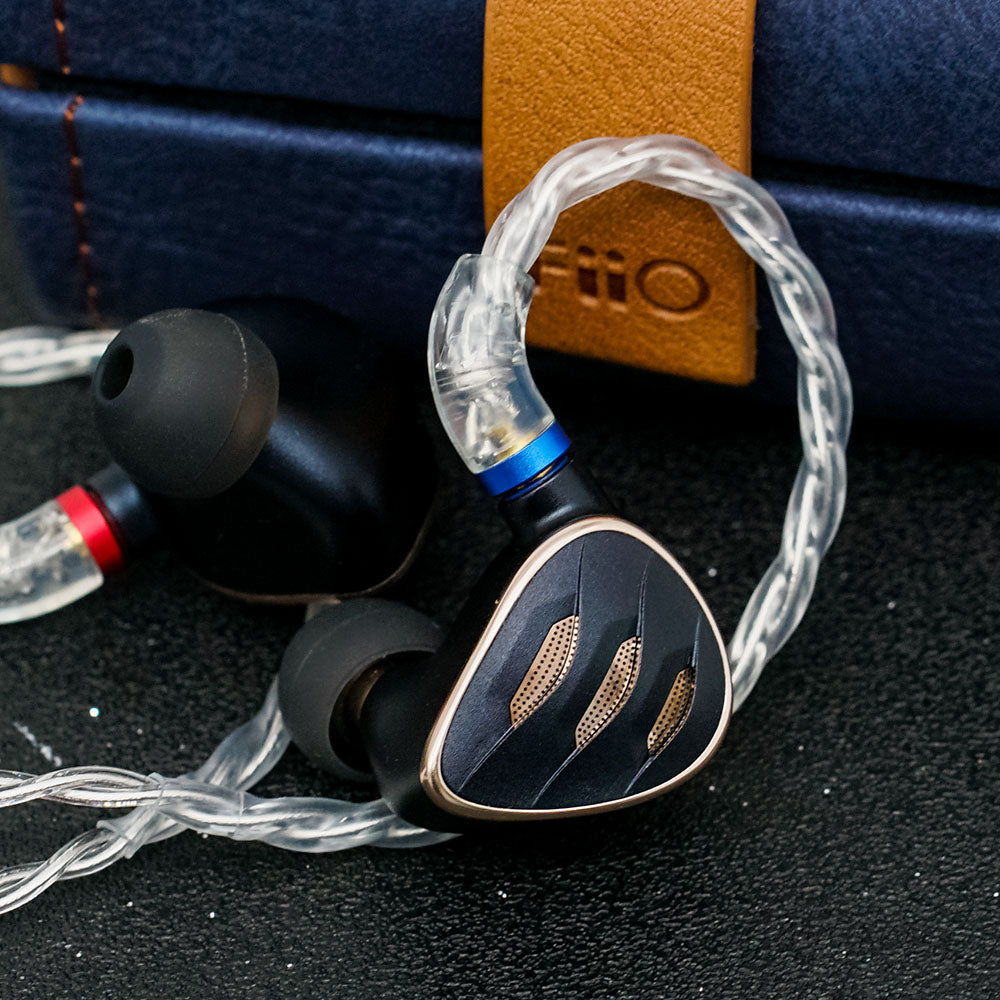 FiiO FH5s Hybrid 4 Driver In-Ear Monitors (IEM) - 2 Dynamic Drivers + 2 Balanced Armatures for Audiophiles | Perfect for Studio Recording, Gaming & Travel