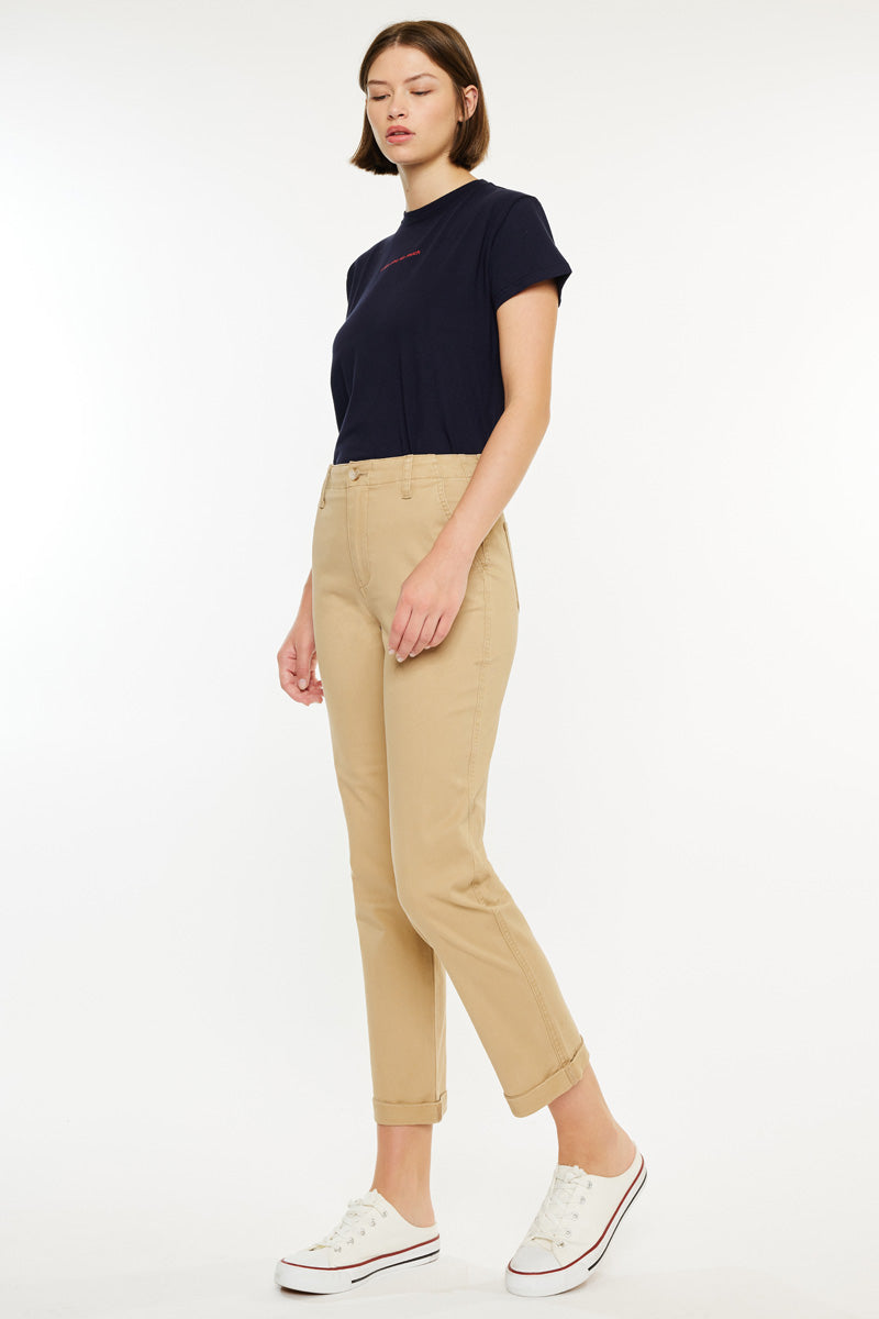 Carol High Rise Slim Chino Pants for Women - Comfortable Stretch Tapered Ankle Pants for Work, Office & Casual Wear | Perfect for Business, Travel & Everyday Outfits