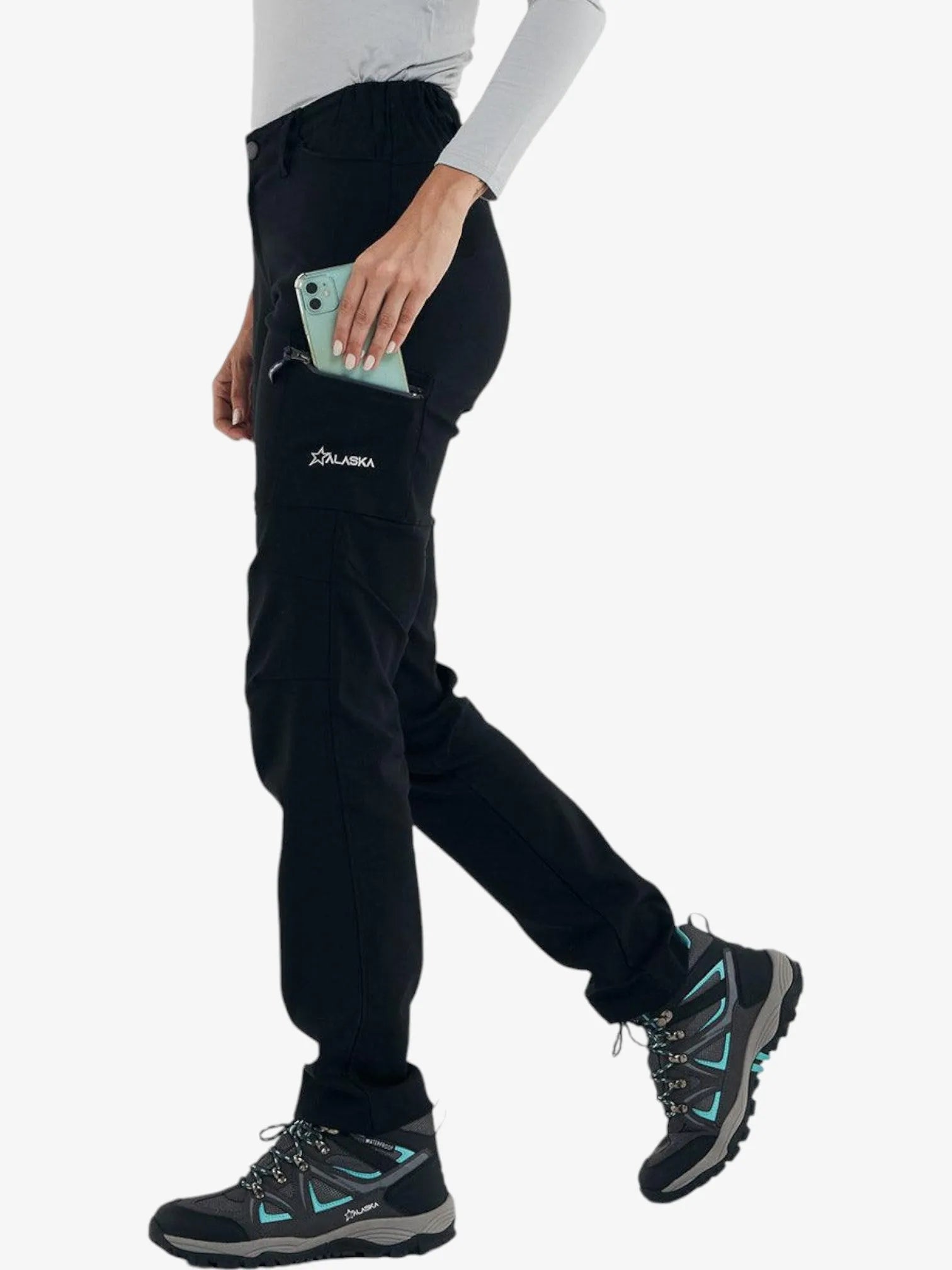 Women's Cargo Pants Alaska Jungle Trekking Hiking Outdoor Adventure - Black | Perfect for Hiking, Camping, and Outdoor Activities