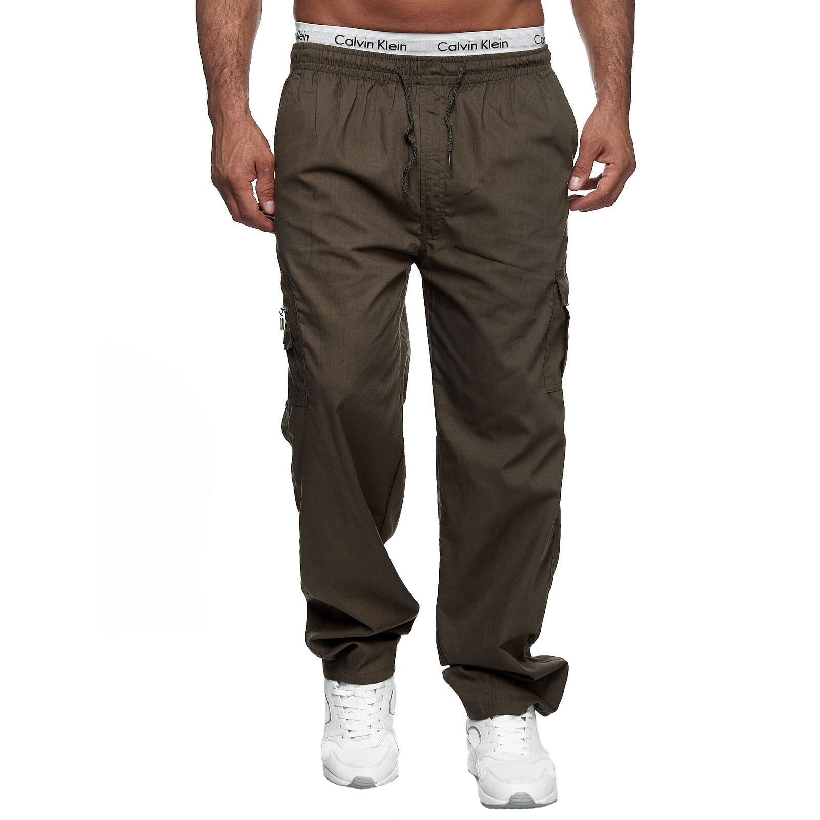 Men's Casual Cargo Jogger Pants - Lightweight Tactical Sweatpants with Multiple Pockets for Outdoor, Athletic & Streetwear Fashion | Perfect for Hiking, Gym, Travel & Everyday Wear