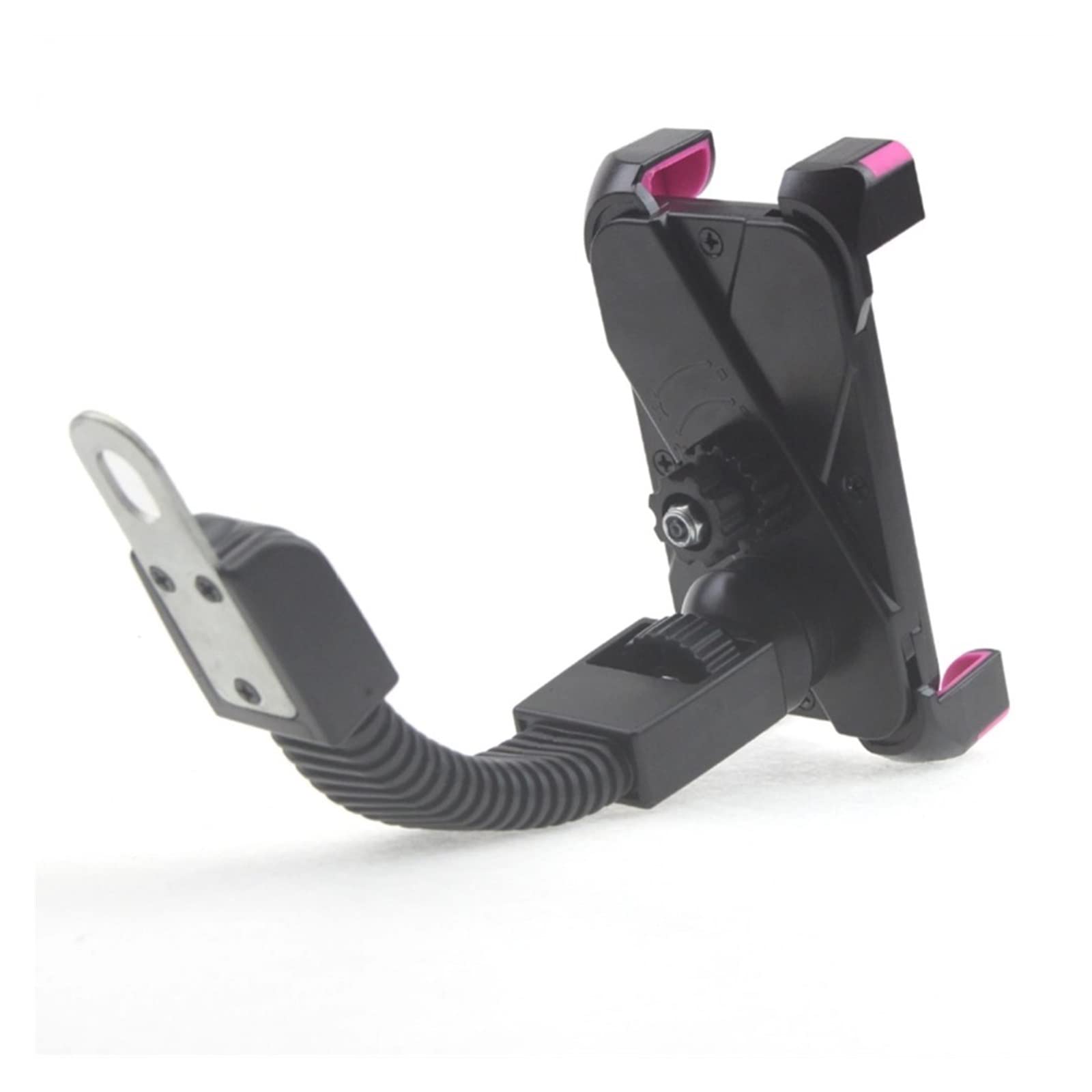 Universal Motorcycle Phone Mount - Anti-Slip Handlebar Phone Holder for 3.5-7 Inch Smartphones (Pink) | Perfect for Riding, Commuting & GPS Navigation
