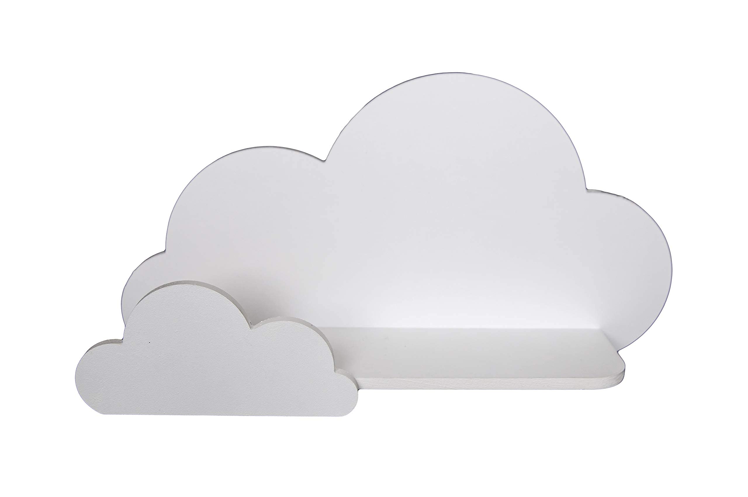BugyBagy Trend Lab Cloud Wall Shelf Set - Set of 2 Modern Floating Shelves for Kids Room, Nursery & Playroom - Perfect for Books, Toys, Decor & Storage - Ideal for Bedroom Organization & Wall Display Decorations