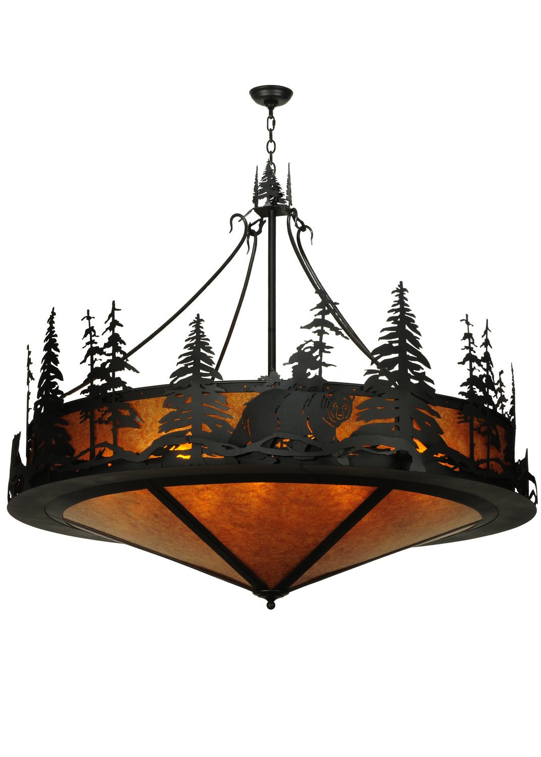 12-Light Modern Inverted Pendant Chandelier - Sleek Black Finish for Dining Room, Kitchen Island & Foyer Lighting