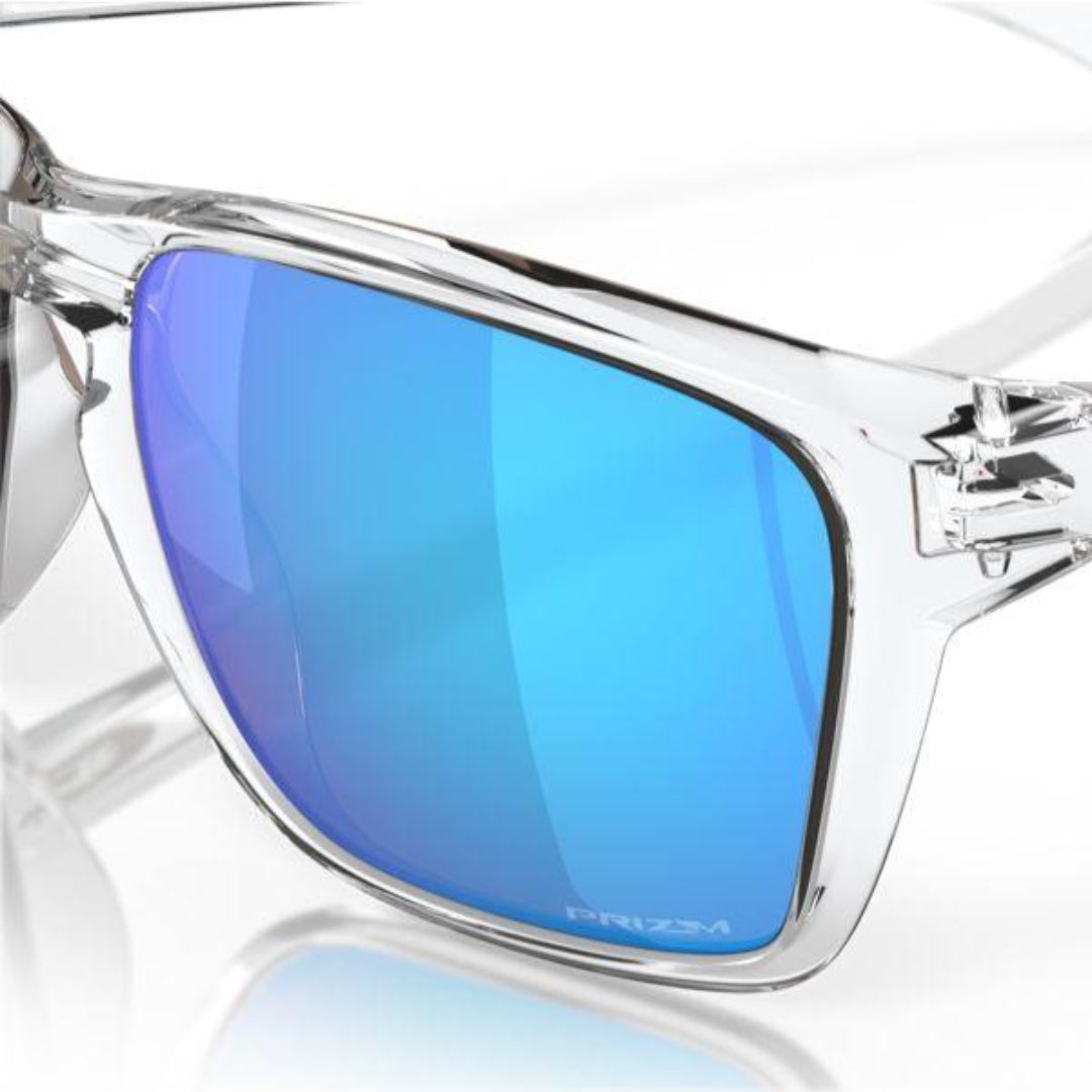 Oakley Sylas Sunglasses Polished Clear Frame with Prizm Sapphire Lenses - 0OO9448 944804 - Perfect for Running, Cycling & Outdoor Sports