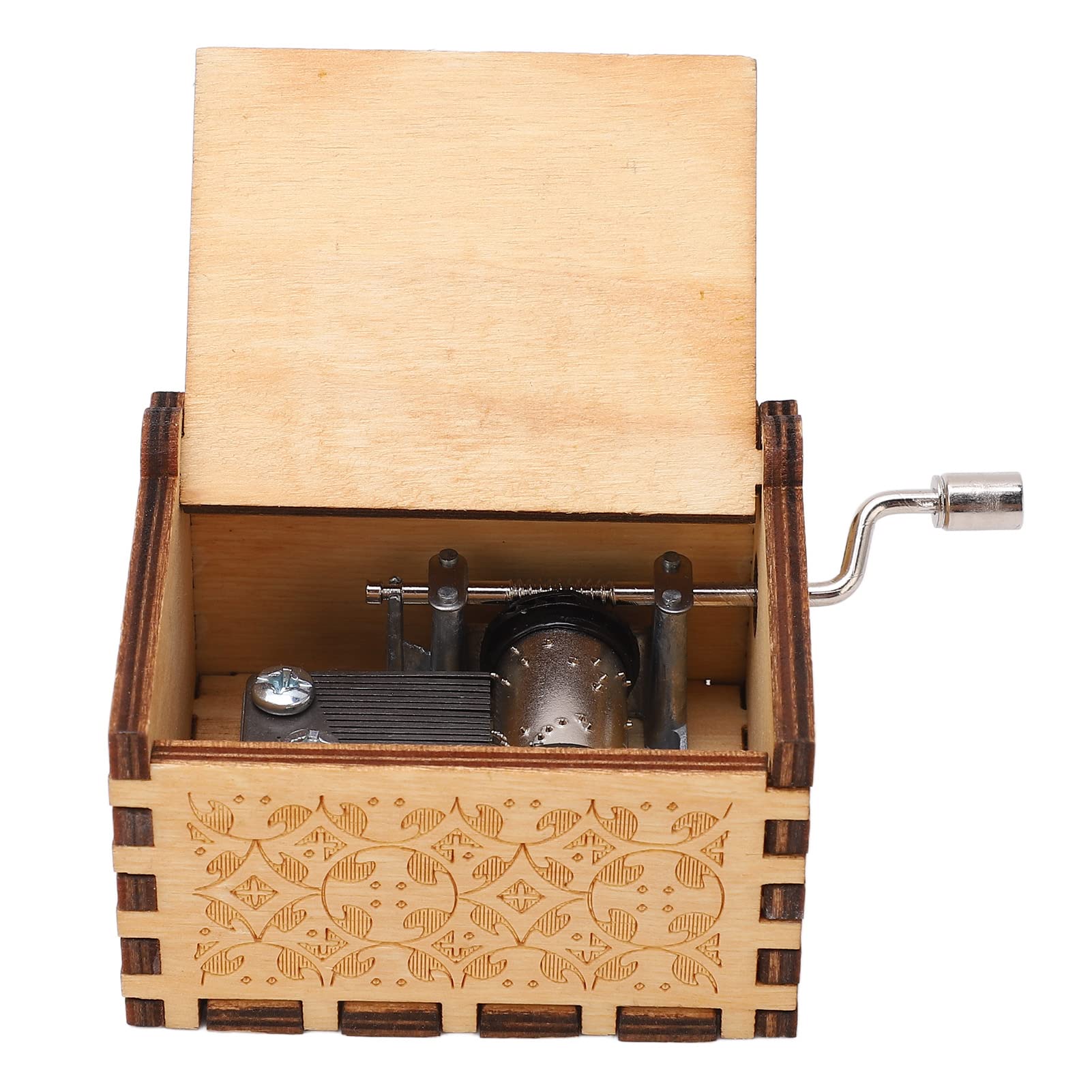 Vintage Wooden Music Box - Retro Style with Precise Movement, Sturdy & Durable for Office Desk, Home Decor, Gift Giving & Relaxation