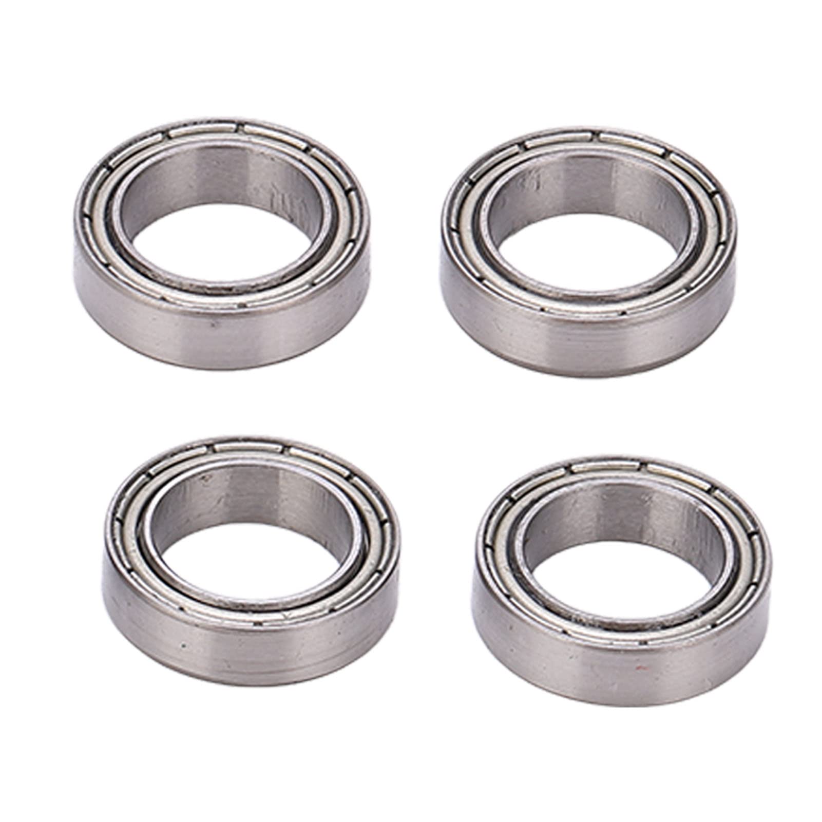 SPYMINNPOO 4Pcs RC Ball Bearing Kit - 10x15x4mm Stainless Steel Bearings for 1/10 RC Cars (3S Compatible) - Perfect for RC Car Upgrades, Drift Racing & Off-Road Performance