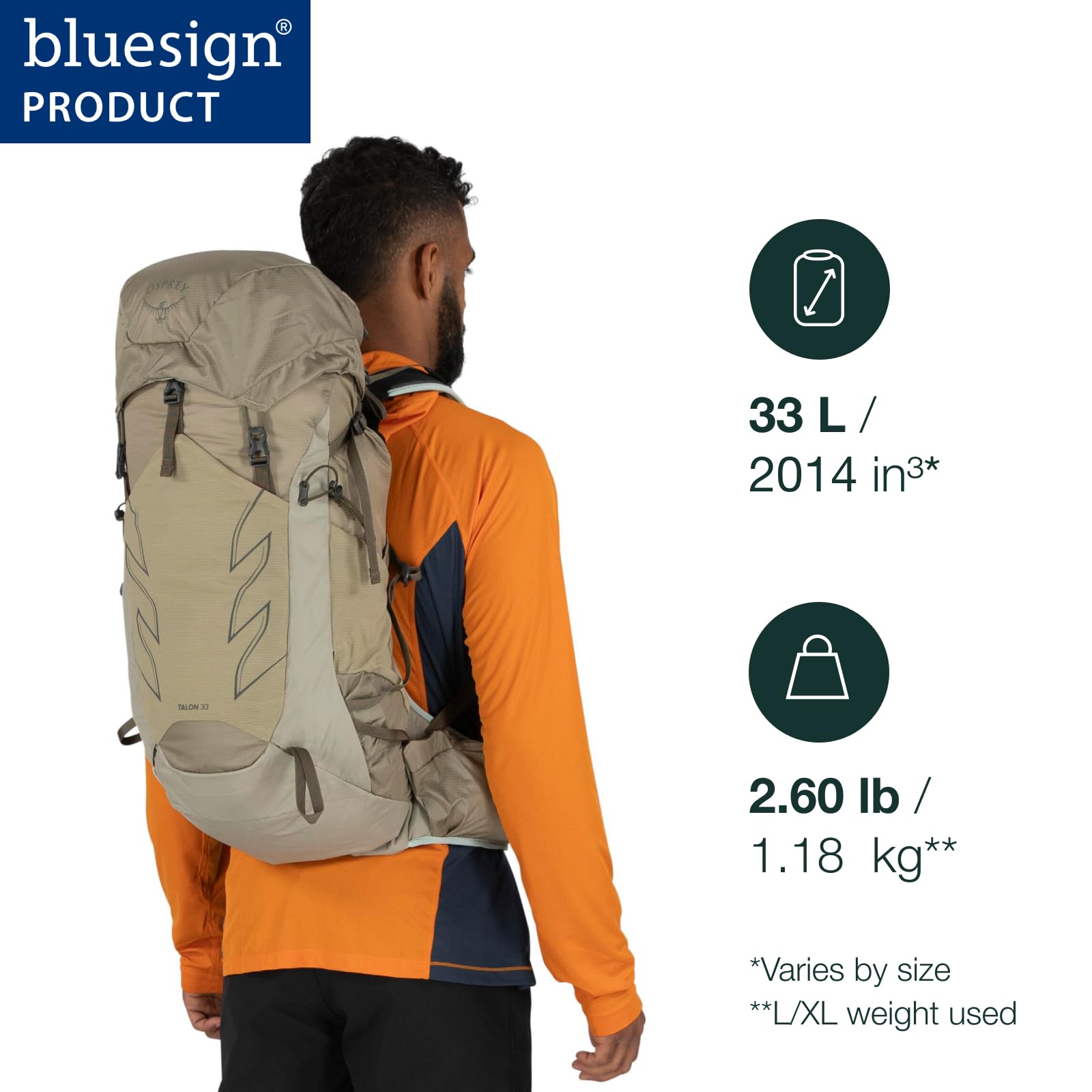Osprey Men's Talon 33 Hiking Backpack - Lightweight Daypack for Outdoor Adventures, Camping & Travel - 1 Pack