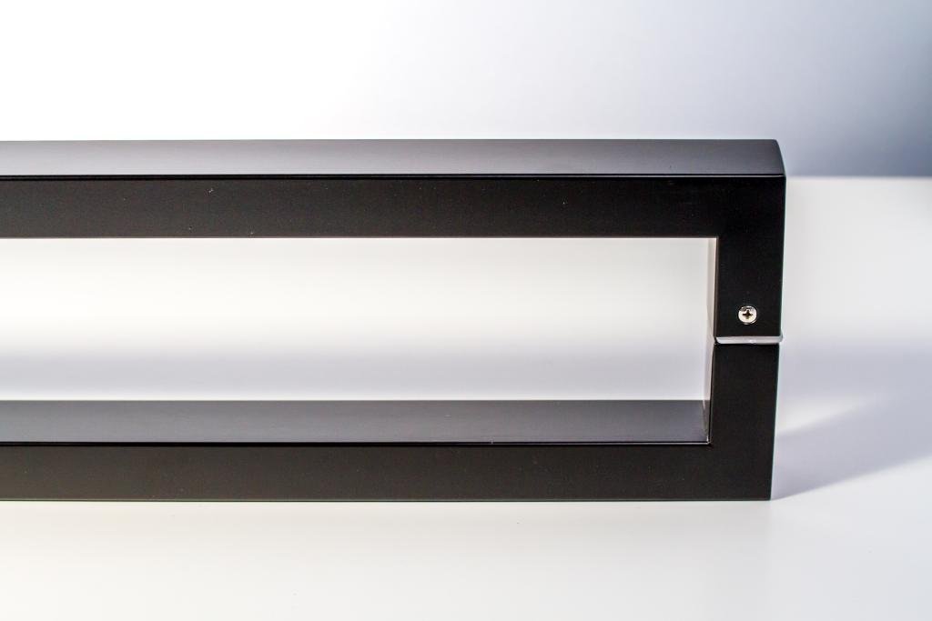 32 Inch Matte Black Stainless Steel Double-Sided Door Handles - Modern Push Pull Handles for Wood, Glass & Metal Doors - Perfect for Shower Doors, Sliding Barn Doors & Single/Double Entry Doors - Square & Rectangle Bar Shape for Stylish Home & Office Use