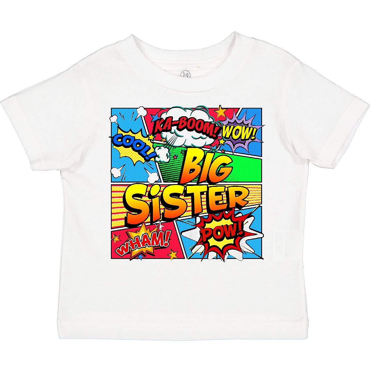Inktastic Big Sister Comic Book Toddler T-Shirt - Cute Graphic Tee for Toddler Girls - Perfect for Sibling Matching Outfits & Family Photos