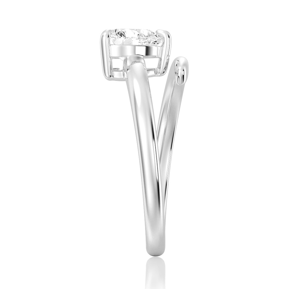 Exquisite Heart Shaped Lab-Grown Diamond Promise Ring - 1 Carat D Color VVS1 Clarity - Perfect for Engagements, Anniversaries & Romantic Gifts
