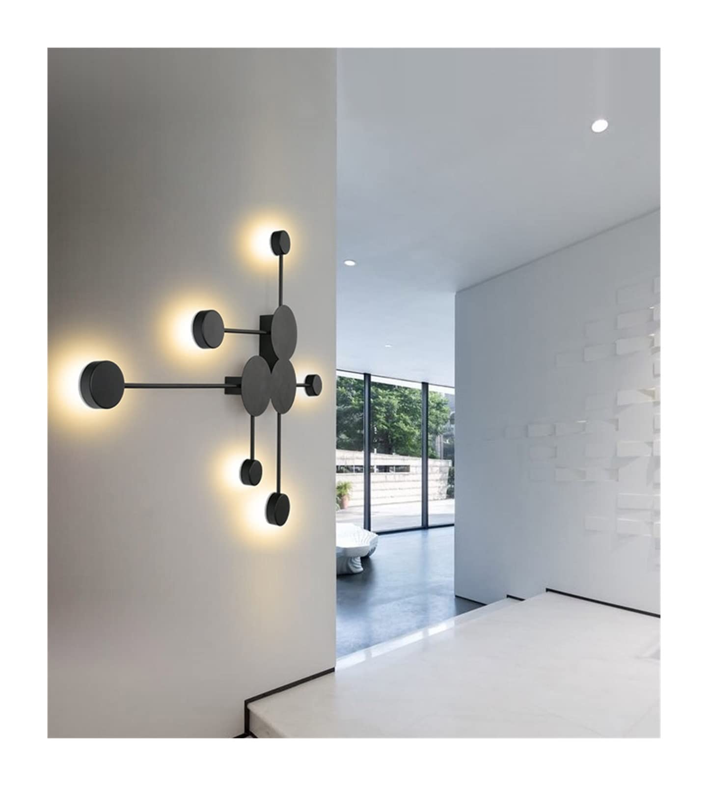 Nordic Modern LED Wall Lamp - Black/Gold MOTOT Wall Light for Living Room, Bedroom, Bedside - Designer Corridor & Hotel Loft Lighting (Gold 2 Heads, White Light) | Perfect for Ambient & Accent Lighting in Homes & Commercial Spaces
