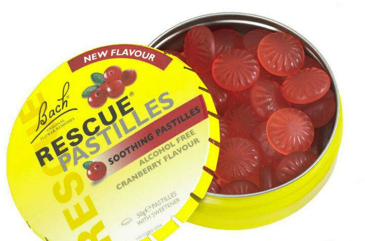 Bach Original Flower Remedies Rescue Pastilles Cranberry - Natural Stress Relief & Emotional Support for Daily Calm, Travel, Work, and Study