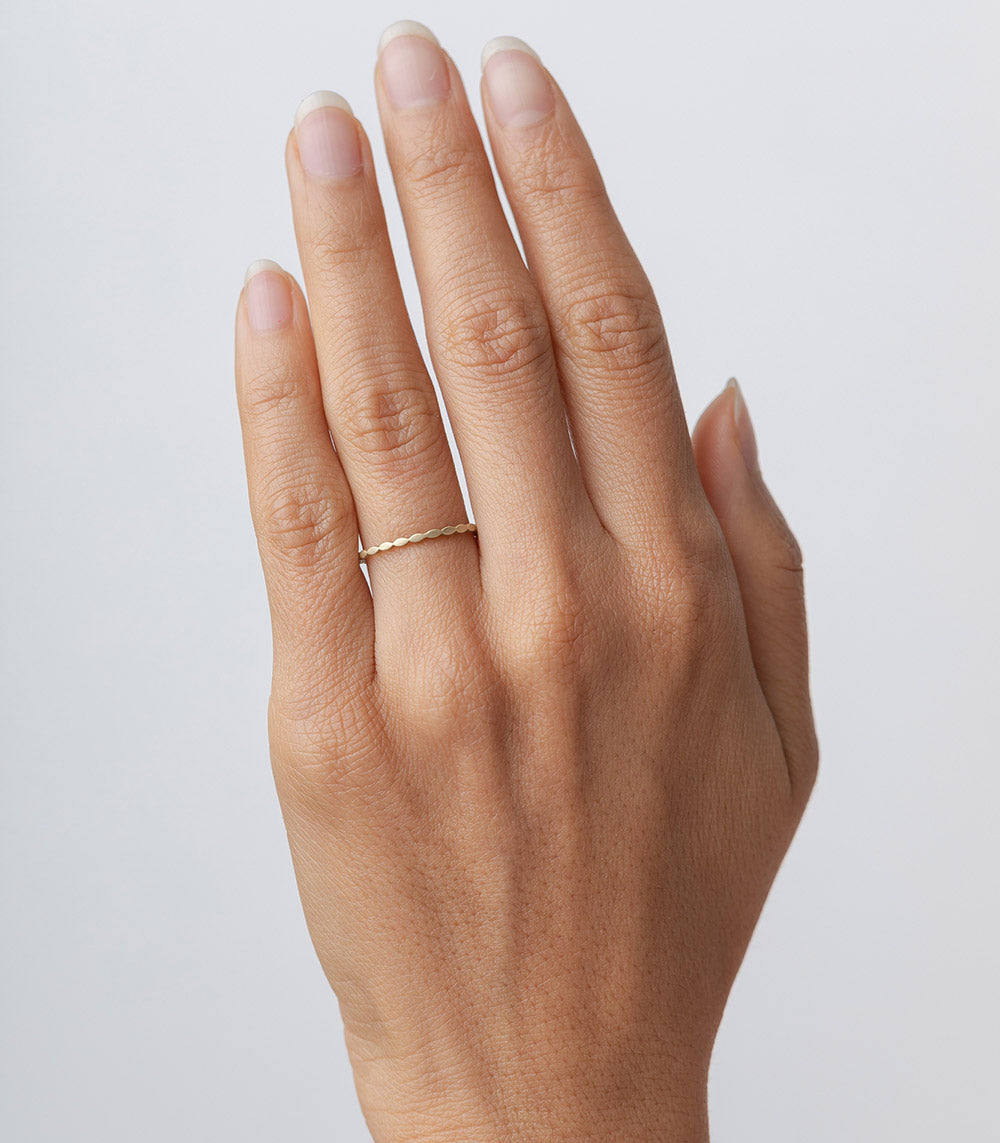 Petite Marquis Eternity Band Ring - 14K Gold or Platinum Wedding Band for Women, Thin Stackable Ring for Anniversary, Engagement, or Everyday Wear | Perfect for Bridal Jewelry, Gift Giving & Special Occasions