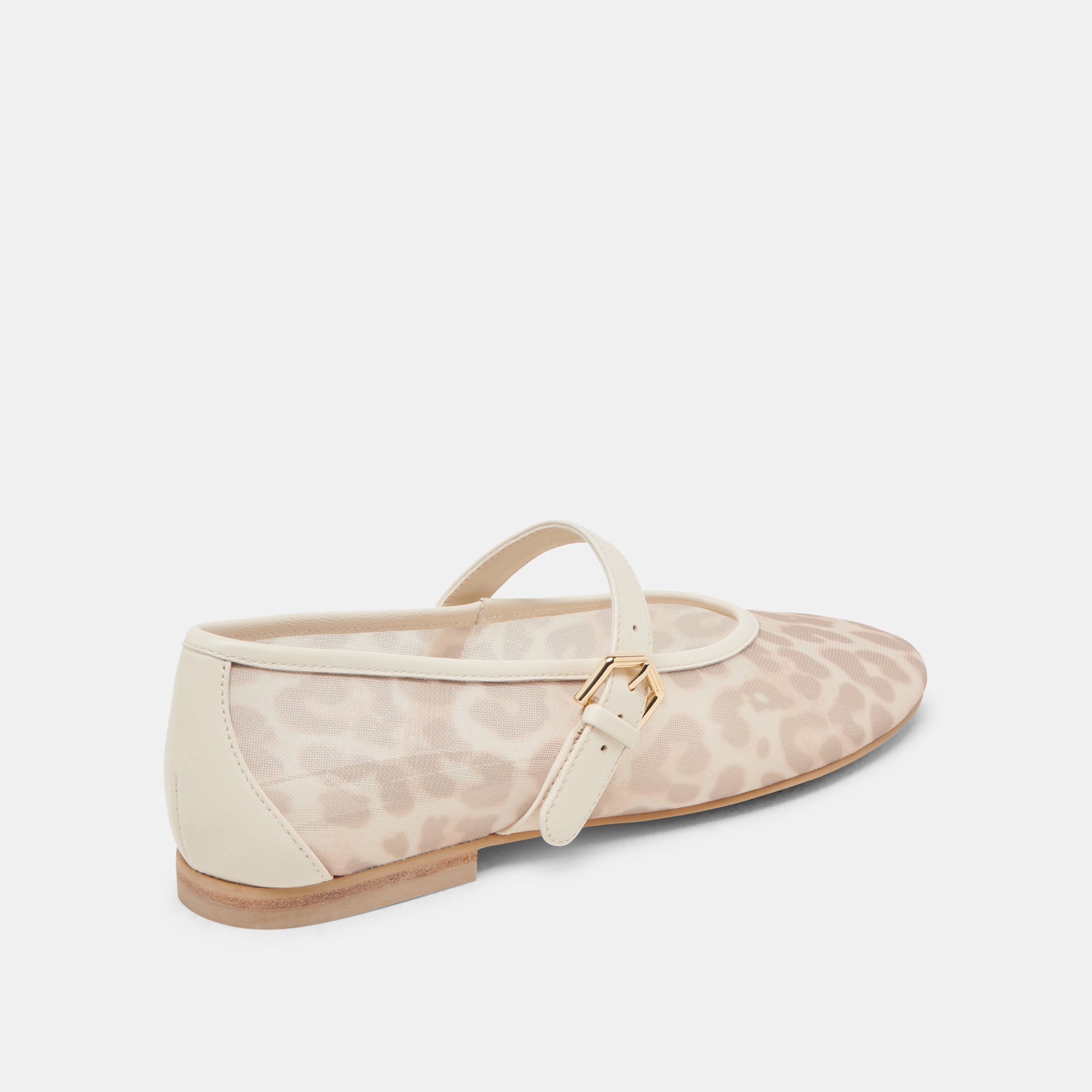 Roslyn Ballet Flats - White Leopard Mesh Women's Shoes | Comfortable & Stylish for Work, Casual Outfits & Dance