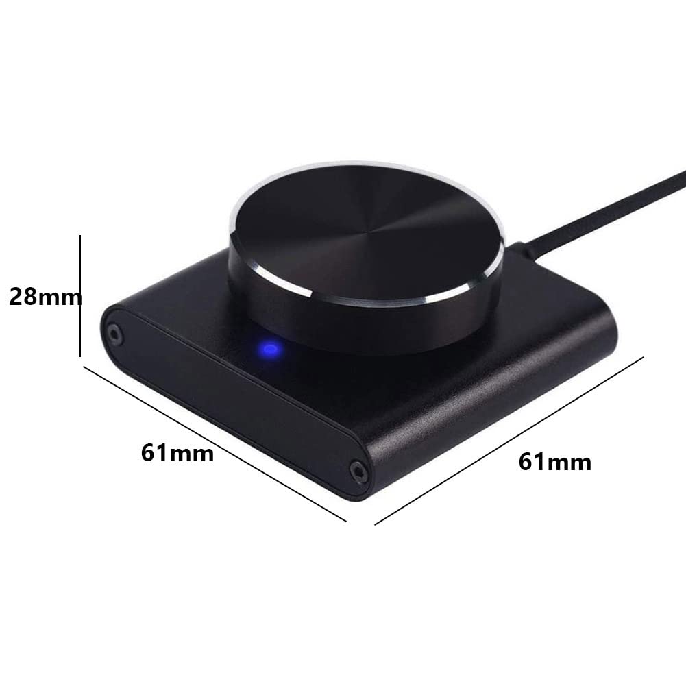 Rheross USB Volume Control Knob - Lossless PC Computer Speaker Adjuster with One Key Mute | Digital Audio Controller for Gaming, Streaming & Home Office | Premium Aluminum Alloy Construction