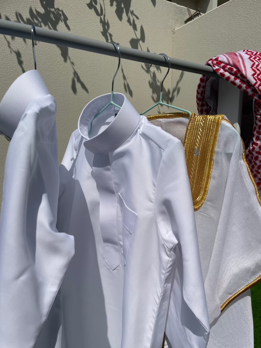 Premium Baby Boy Thobe Gift Set - White Bisht for 0-12 Months | 4-Piece Outfit for Special Occasions & Celebrations