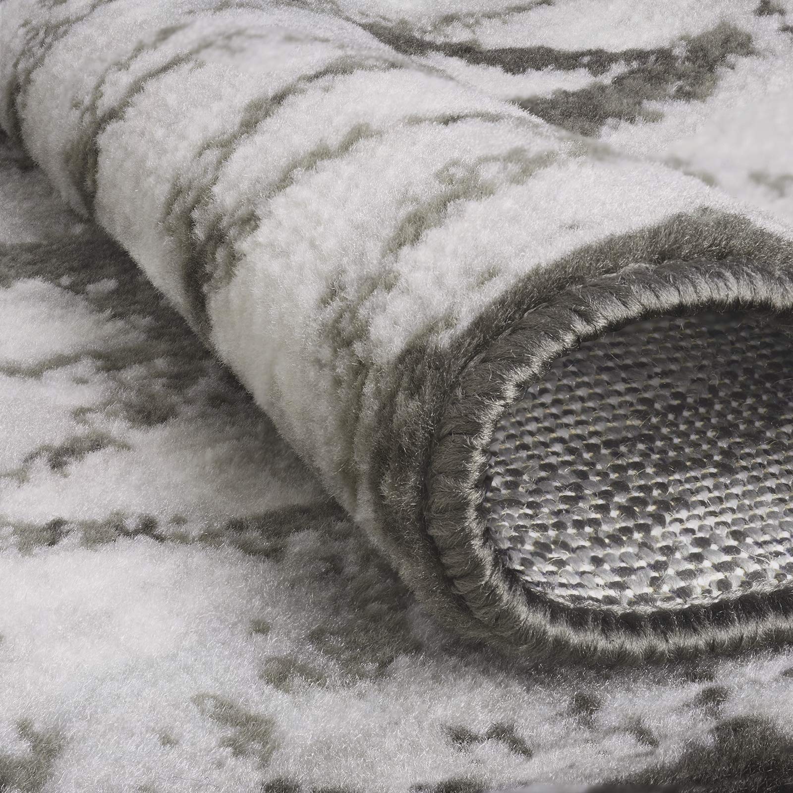 Modern Contemporary 3-Piece Rug Set - 5x7 Area Rug, 2x5 Runner Rug, 2x3 Accent Mat - Soft & Durable Stain-Resistant Gray Rugs for Living Room, Bedroom, Entryway - Perfect for Home Decor, Office, and High-Traffic Areas