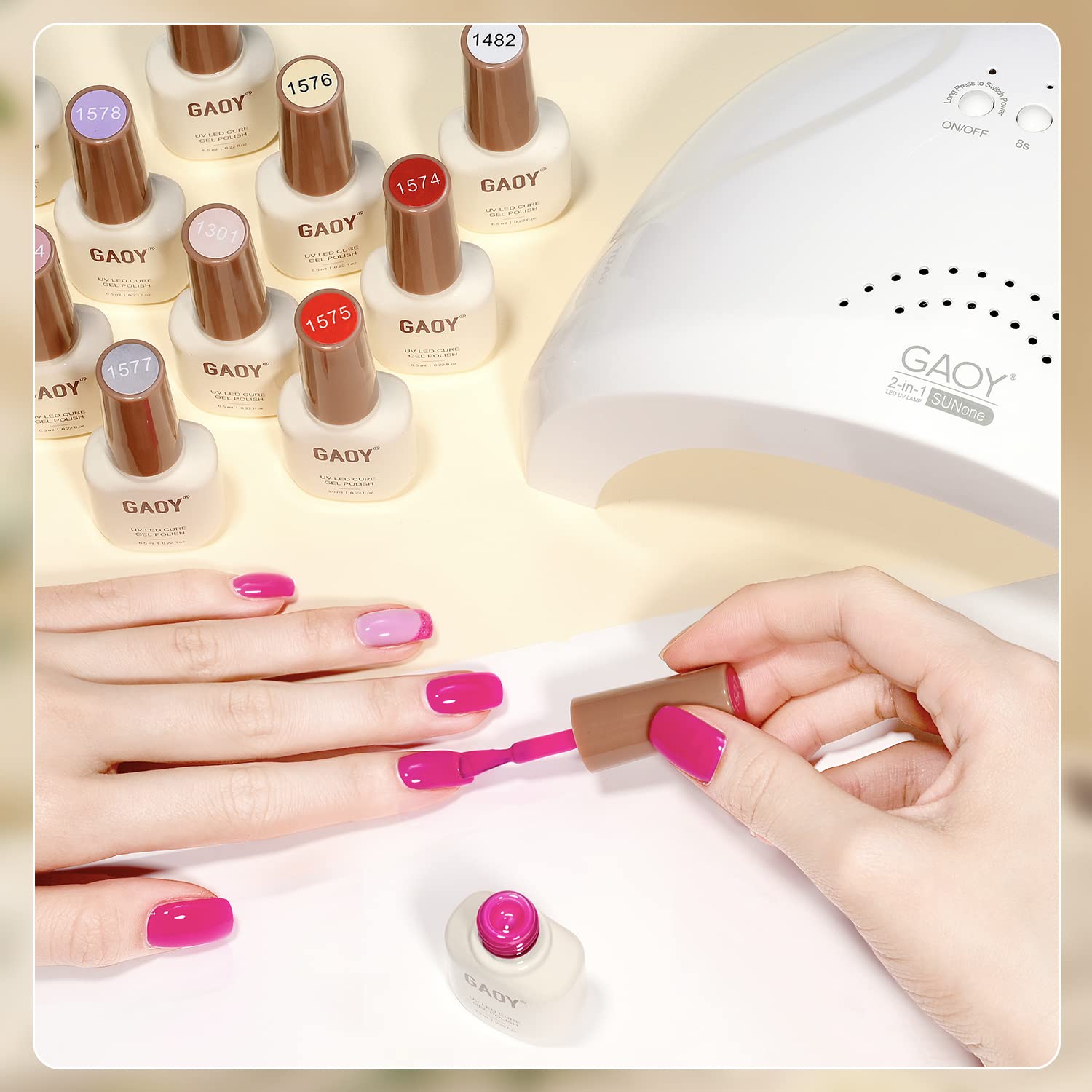42 Pcs Gel Nail Polish Kit - Pink White Red Jelly Nude Colors All Seasons Nail Art Set with Glossy & Matte Top Coat, Base Coat | Salon & DIY Manicure at Home | Perfect for Parties, Weddings, Holidays & Everyday Wear