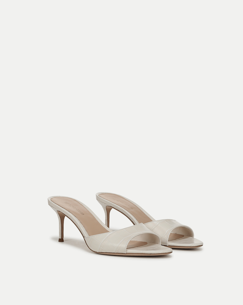 Tia Croc Embossed Sandal - Women's Comfortable Summer Slide Sandals with Arch Support | Perfect for Beach, Pool, and Casual Outings