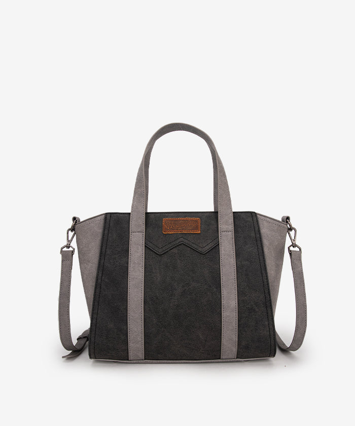 Wrangler Color Block Western Tote Carry Bag Set for Women - Stylish Cowgirl Handbag & Shoulder Bag - Perfect for Rodeo, Travel, and Everyday Use