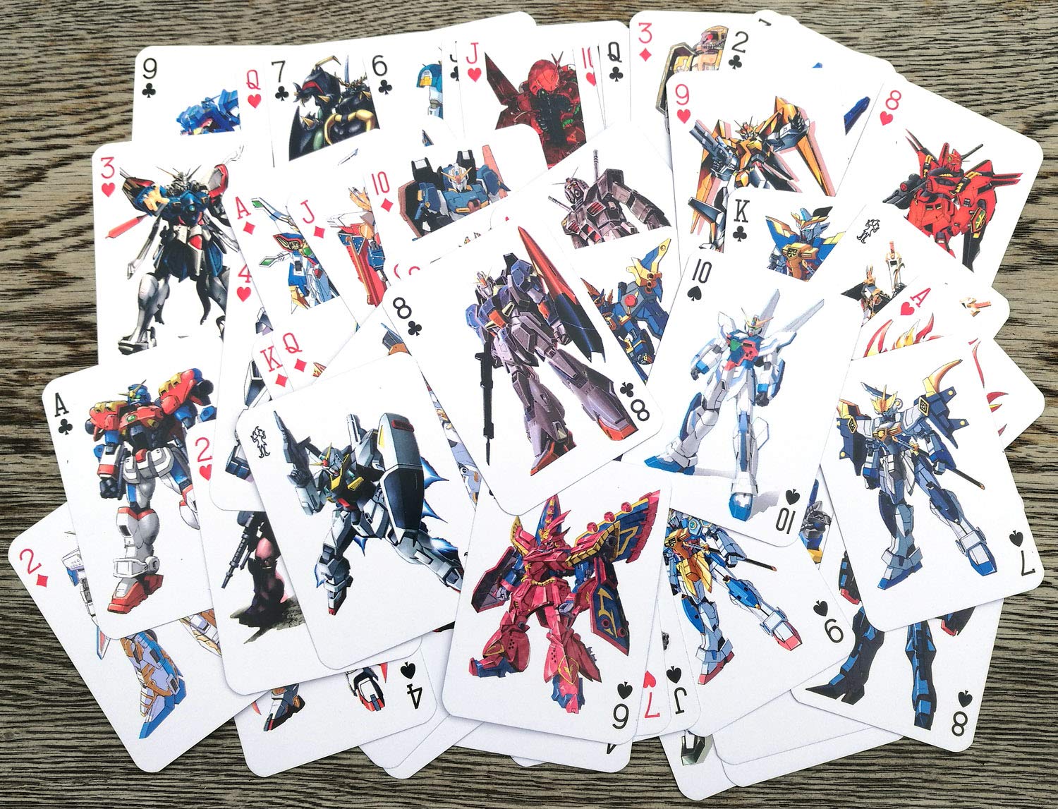 Premium Anime Playing Cards - 54 Unique Gundam Battle MECH Robot & Manga Character Designs | Japanese Style Poker Deck for Collectors, Card Games & Anime Themed Parties