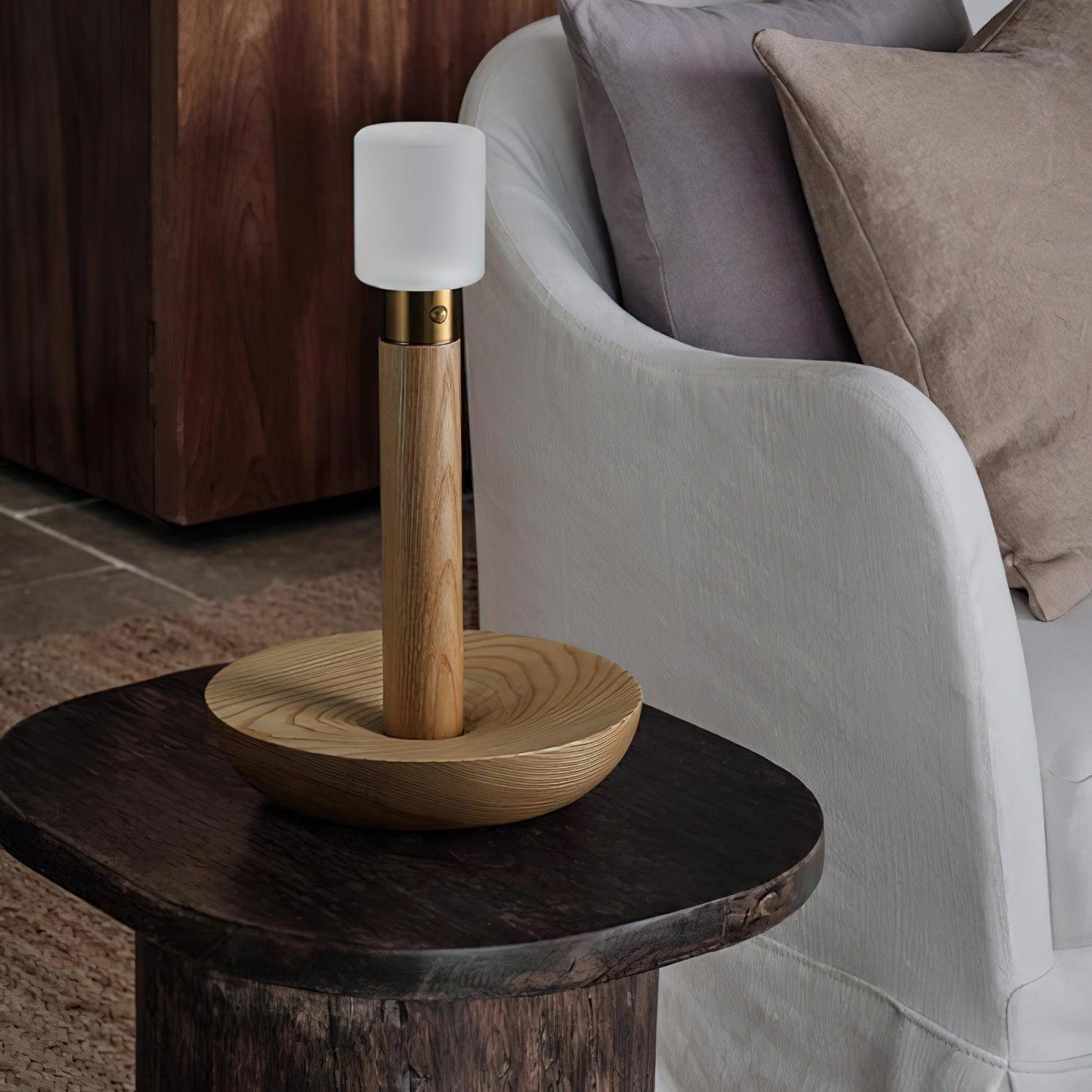 Fire Stick Table Lamp - Modern LED Nightstand Lamp with USB Port, Touch Control & Adjustable Brightness for Bedroom, Living Room, Office Decor