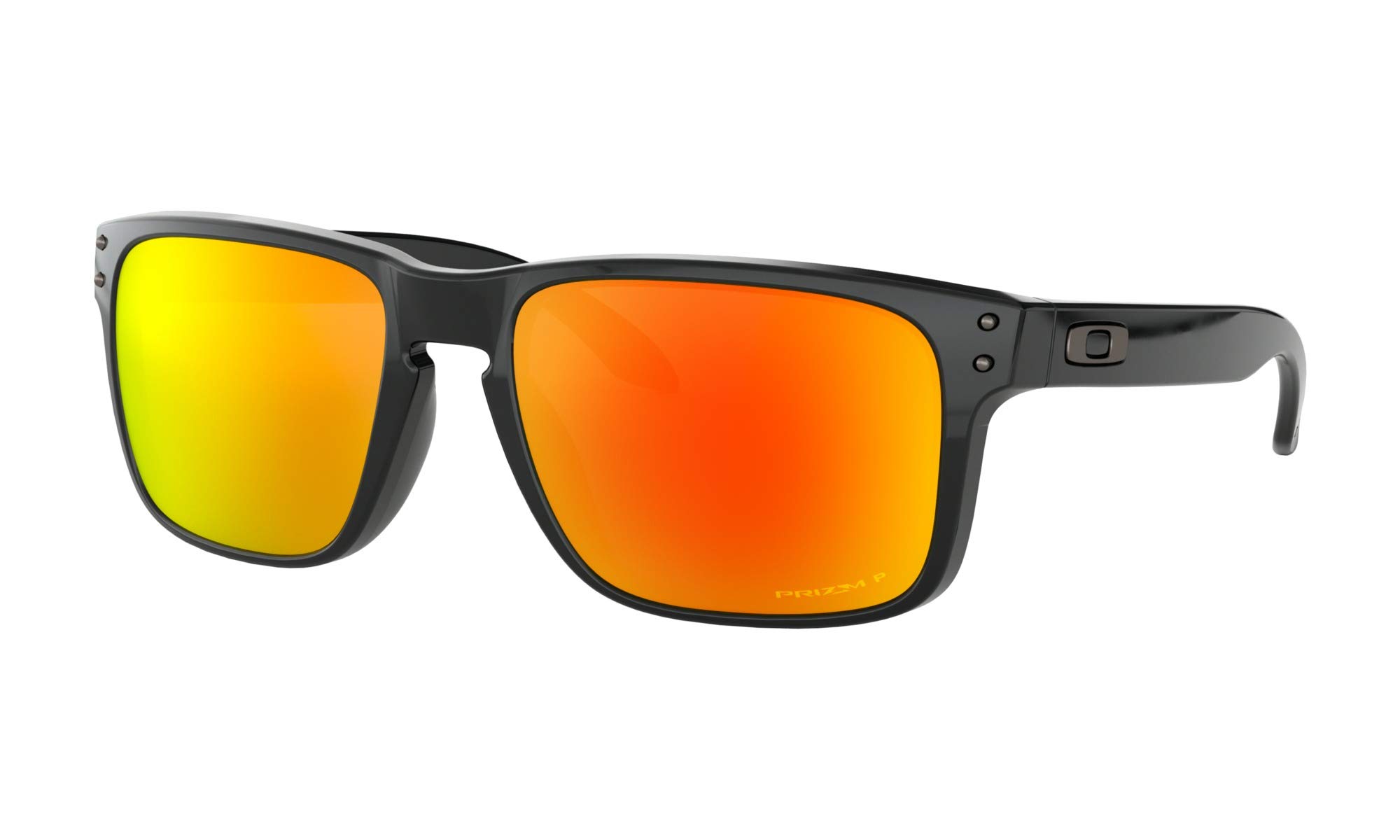 Oakley Holbrook Polarized Sunglasses - Polished Black Frame with Prizm Ruby Lens (57mm) OO9102-F155 - Perfect for Outdoor Sports, Driving & Everyday Wear