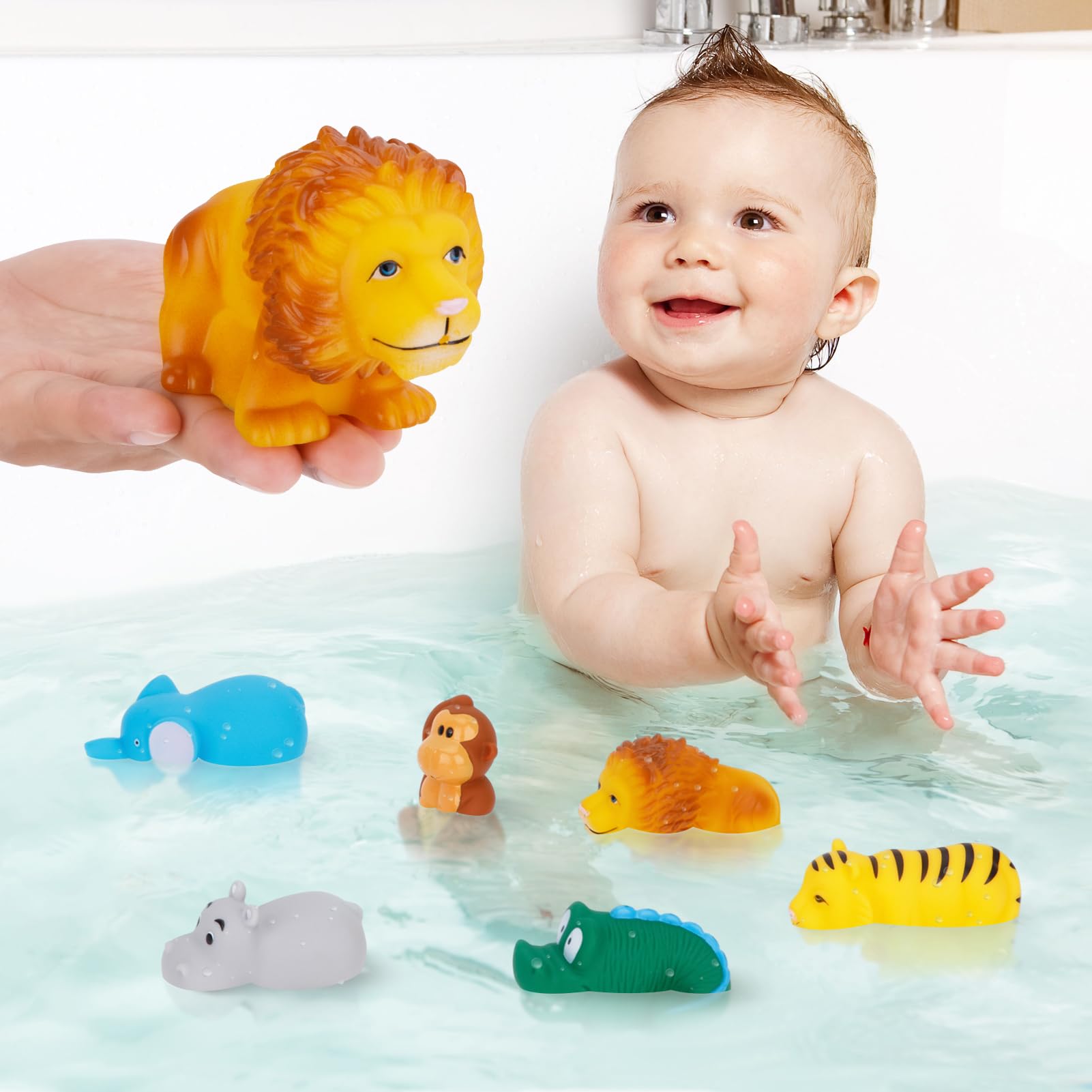 Soft Safari Animal Stacking & Sorting Toys for Toddlers 1-3 Years - Montessori Learning Blocks with Numbers, Bath & Nesting Play for Babies 12-18 Months - Perfect Educational Gift for 1 2 3 Year Old Boys & Girls - Ideal for Preschool Learning, Bathtime Fun & Early Math Development
