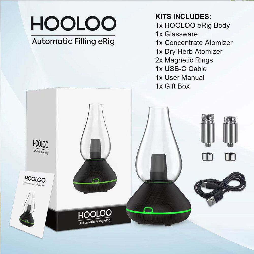 HOOLOO Automatic Filling E Rig with Bluetooth Speaker - Wax & Dry Herb Vaporizer for 510 Cartridges | Portable Dab Rig for Home & Outdoor Use | Perfect for Parties, Camping & Relaxation