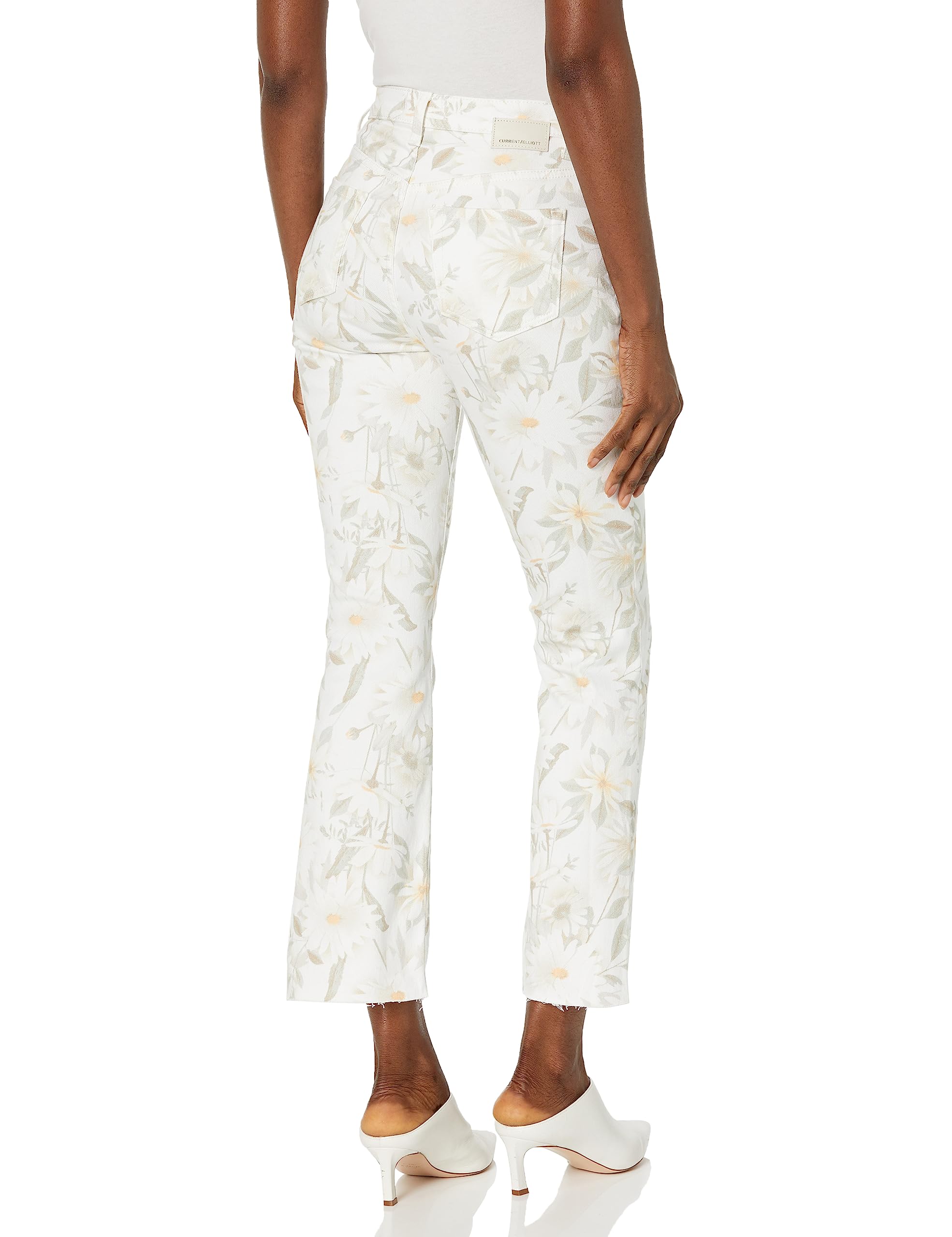 Current/Elliott Women's Boulevard Bootcut Cropped Jeans - High Waist Denim Pants for Casual Wear & Office Outfits