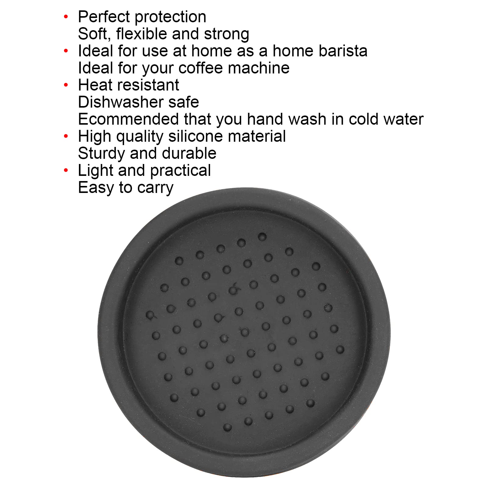 Premium Silicone Espresso Tamper Mat - Non-Slip Round Coffee Tamping Pad for Barista & Home Use, Durable Coffee Accessory for Espresso Machines (Black) | Perfect for Home Coffee Shops & Professional Baristas