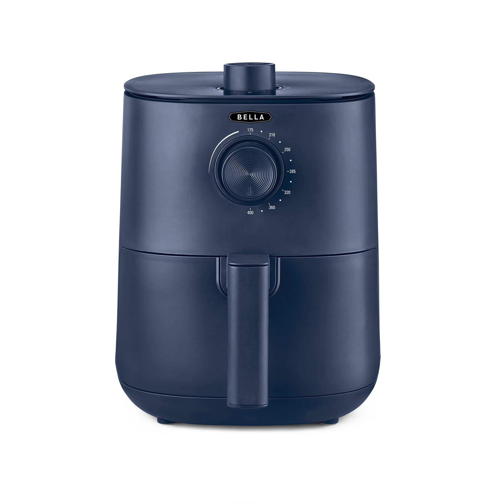 BELLA 3 Quart Manual Air Fryer Oven - 5-in-1 Multicooker with Removable Nonstick Basket & Dishwasher Safe Crisping Tray | 1400W Powerful Heating System | Matte Blue | Perfect for Healthy Frying, Baking, Roasting & Reheating Meals