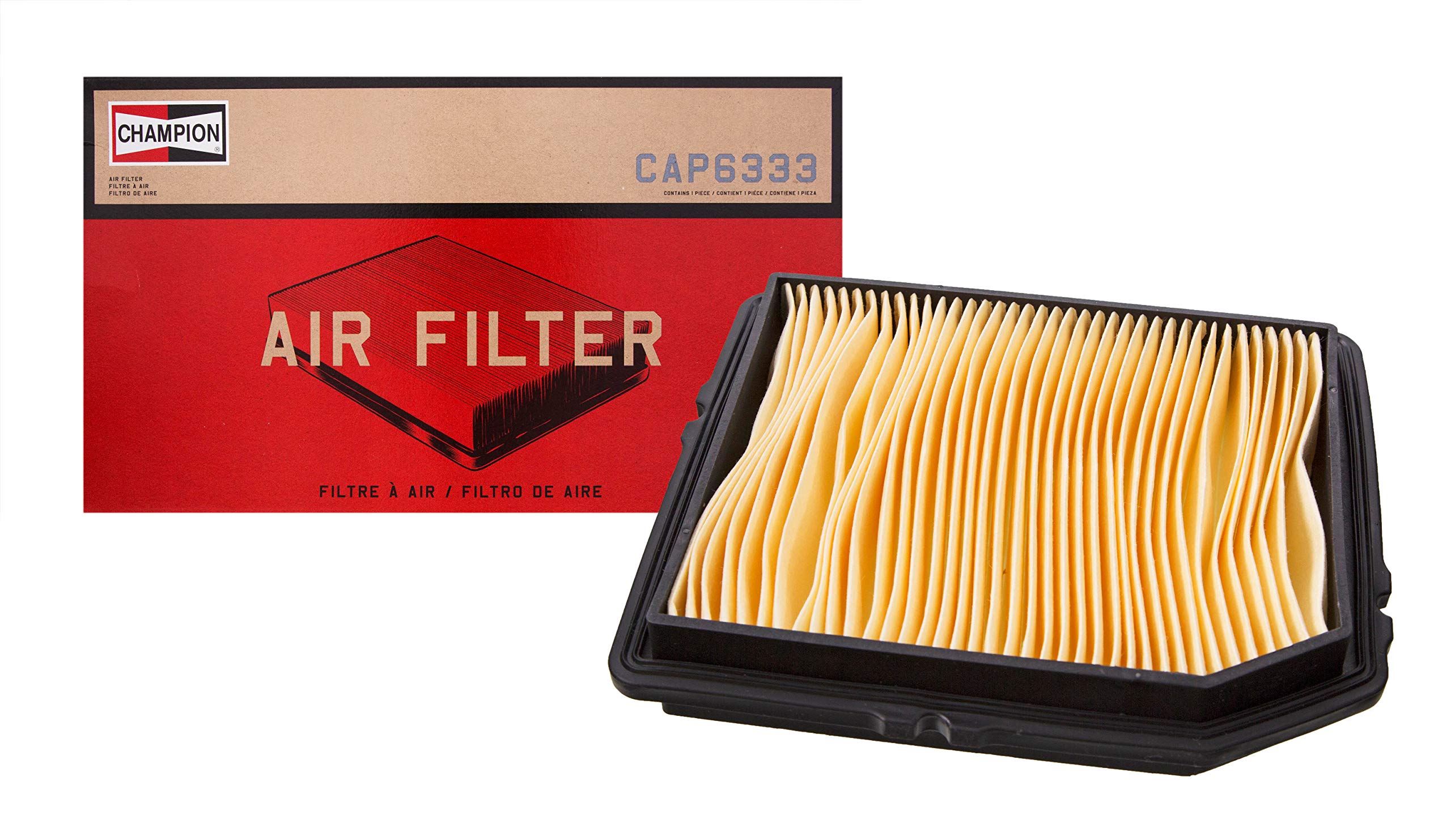 Champion CAP6333 High Performance Engine Air Filter - Compatible with Multiple Car Models, Improves Engine Efficiency & Airflow - Ideal for Daily Commuting, Off-Roading & Heavy-Duty Driving