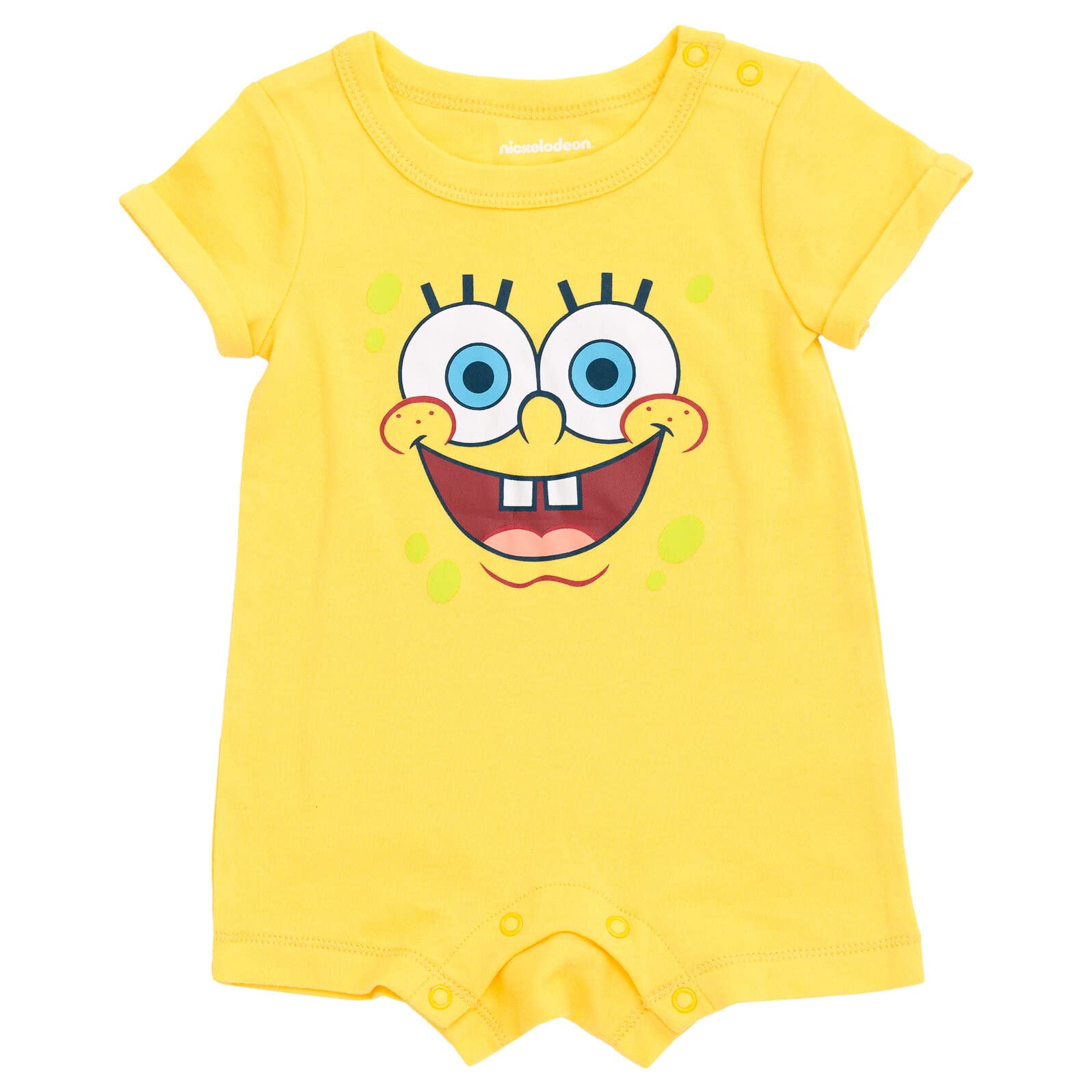 SpongeBob SquarePants Baby Romper and Hat Set - Cute Cartoon Outfit for Newborn to 12 Months Infant - Perfect for Birthday, Photo Shoots & Family Gatherings