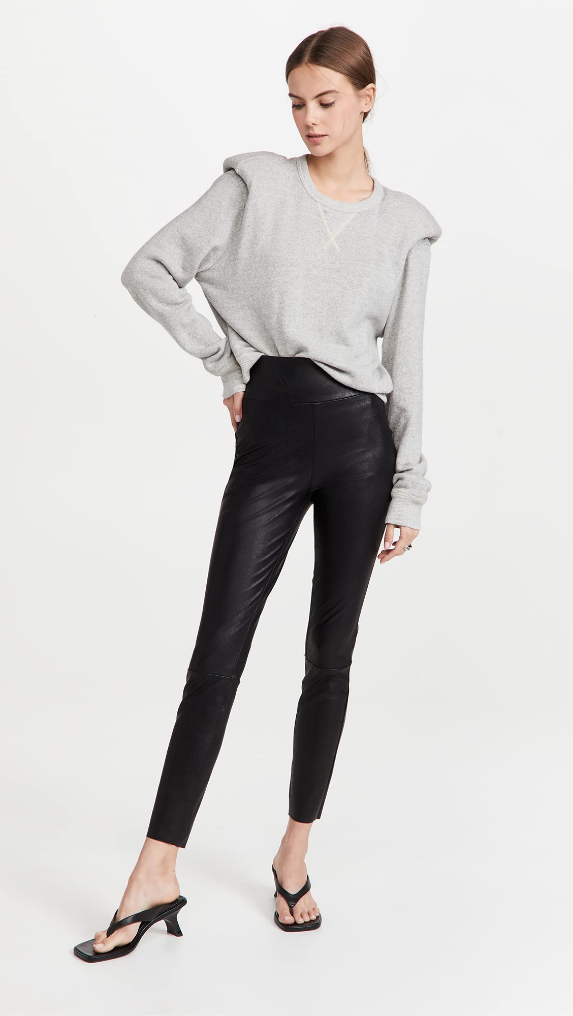 PAIGE Women's Sheena High Rise Vegan Leather Leggings - 4-Way Stretch, Comfortable & Stylish for Yoga, Workout & Everyday Wear