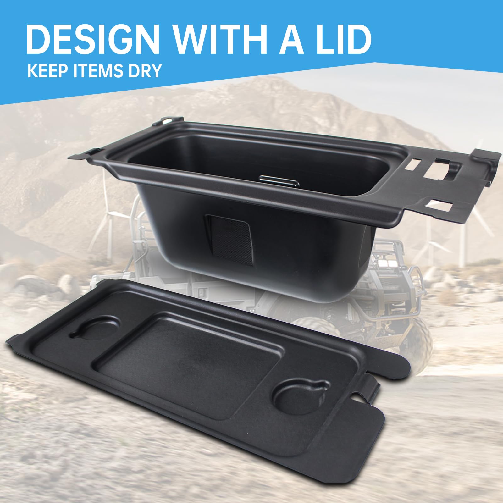 2015-2024 Kawasaki Mule PRO-FX/FXR/FXT/DX/DXT Underseat Storage Box Organizer - Replacement for 99994-1463 | Durable Under Seat Storage Bin Set for Tools & Accessories | Perfect for Off-Road Adventures & Farm Work