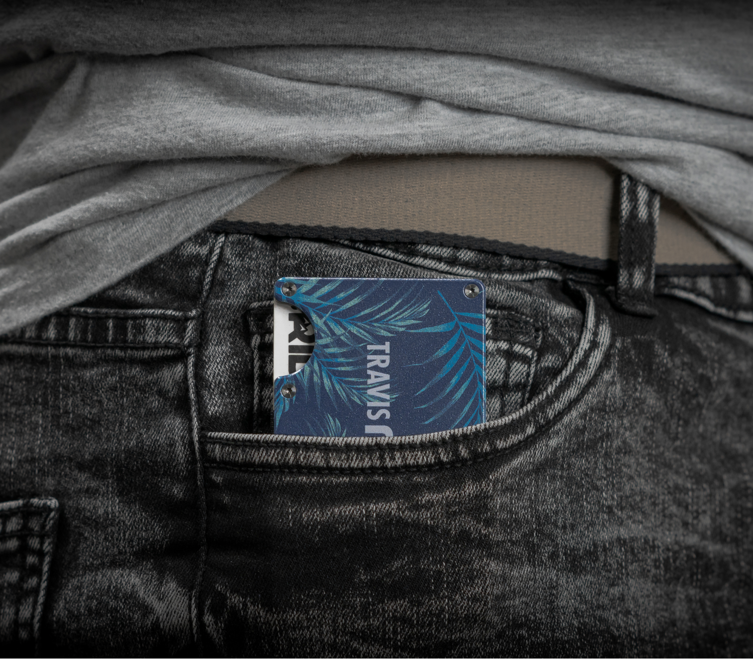 Ridge Wallet for Men - Slim Minimalist RFID Blocking Front Pocket Wallet | TravisMathew Floral Design | Perfect for Everyday Carry, Travel & Gifts