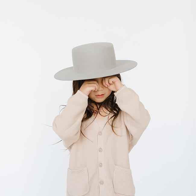 Dahlia Kids Boater Hat for Girls & Boys - Summer Straw Sun Hat with Ribbon - Perfect for Beach, Garden, and Outdoor Activities