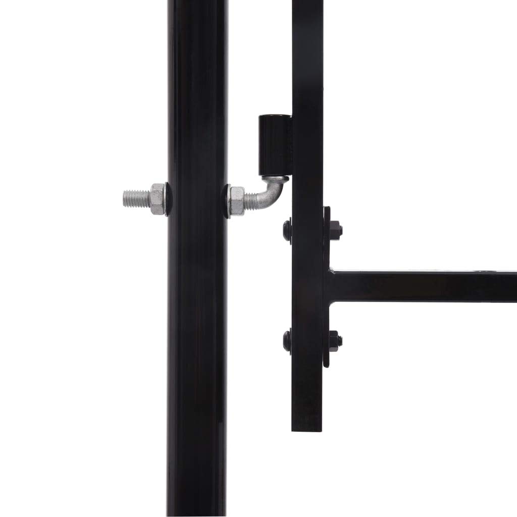 Decorative Black Metal Garden Fence Gate - 3.3'x3.9' Arched Top Steel Yard Fencing for Outdoor Landscape, Backyard Privacy & Garden Protection | Perfect for Patio Borders, Flower Beds & Property Boundaries