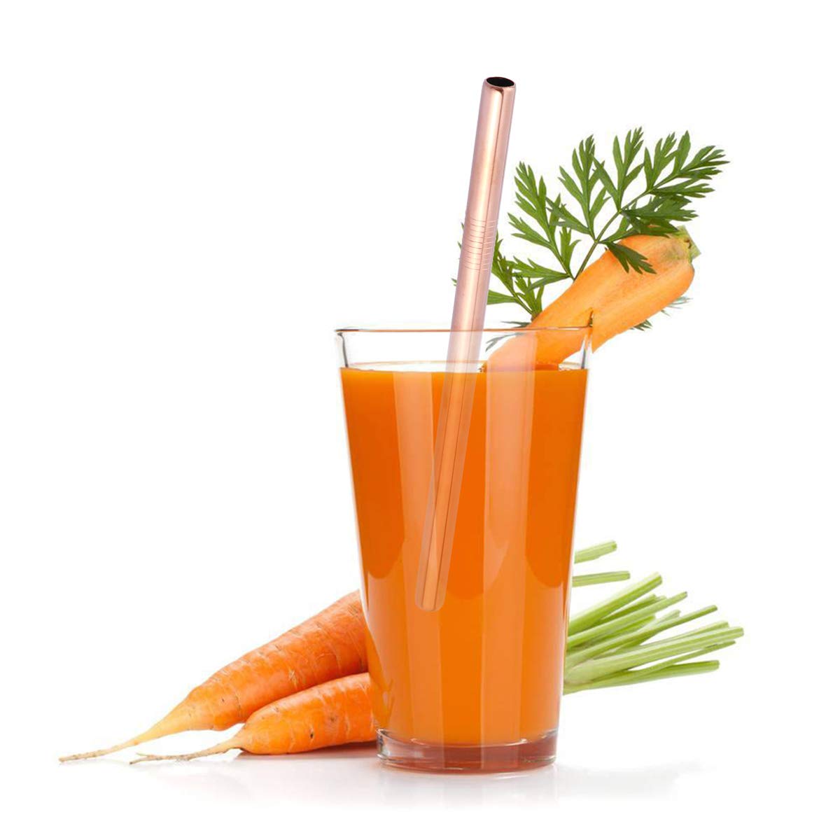 DOITOOL 1-Pack Reusable Stainless Steel Drinking Straws for Tumblers - Straight Metal Straws for Smoothies, Iced Coffee & Cold Drinks - Eco-Friendly & Dishwasher Safe