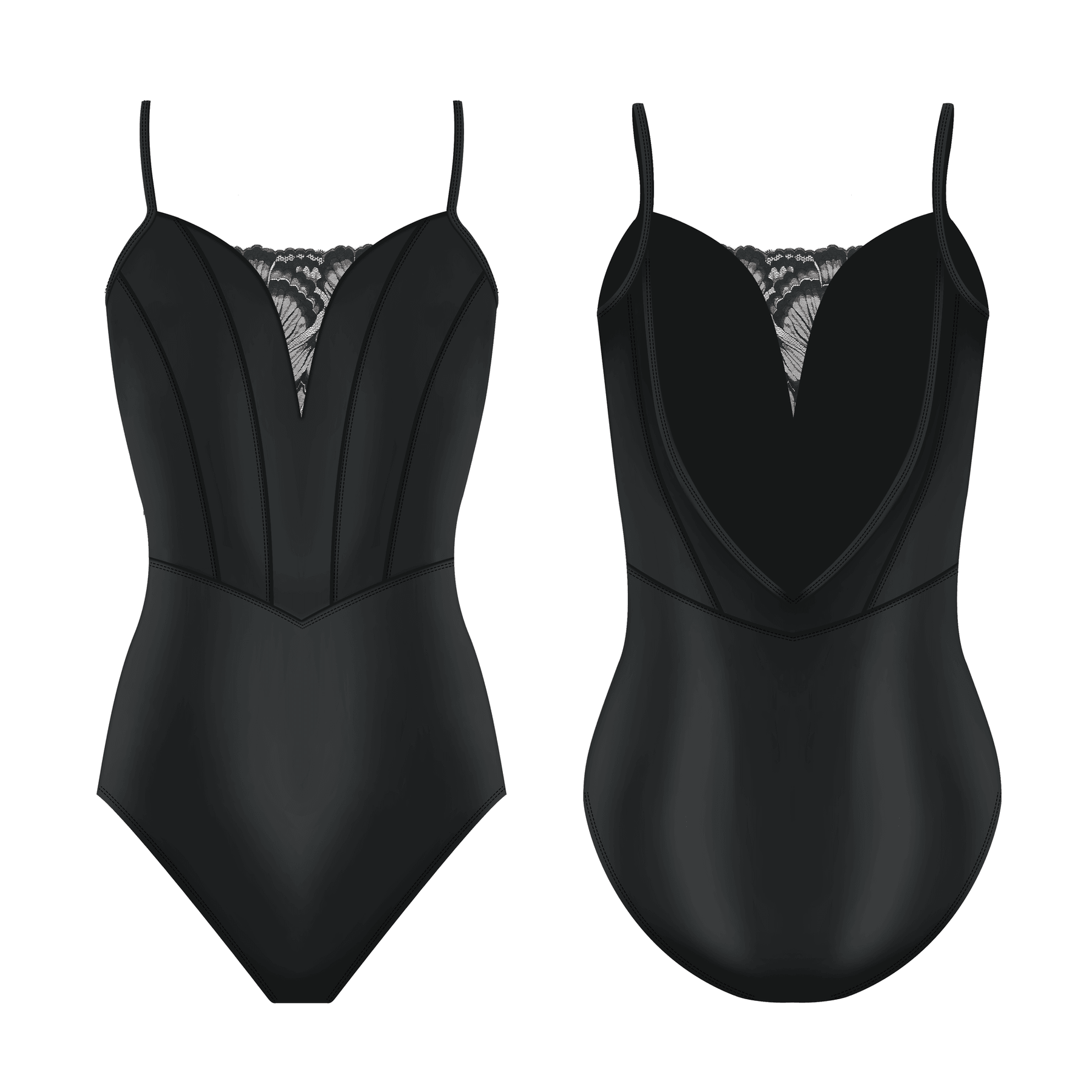 DDP Antoinette Lace Camisole Leotard - Elegant Women's Lingerie & Dancewear for Ballet, Yoga & Special Occasions