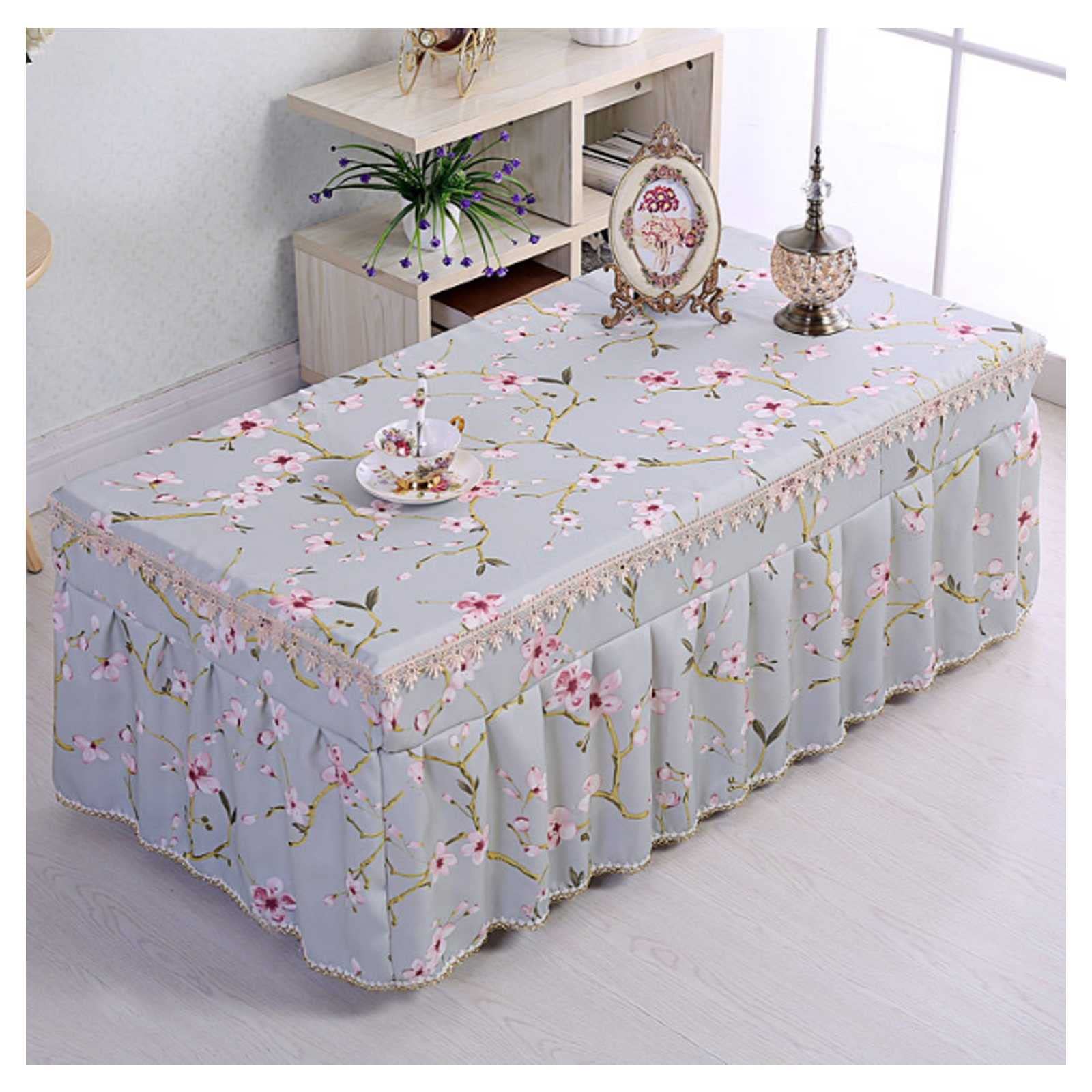 Rectangular Embroidered Cotton Tablecloth - Decorative Pastoral Coffee Table Cover for Kitchen, Dining, Banquet & Home Decor | Perfect for Farmhouse, Cottage & Rustic Style Tables